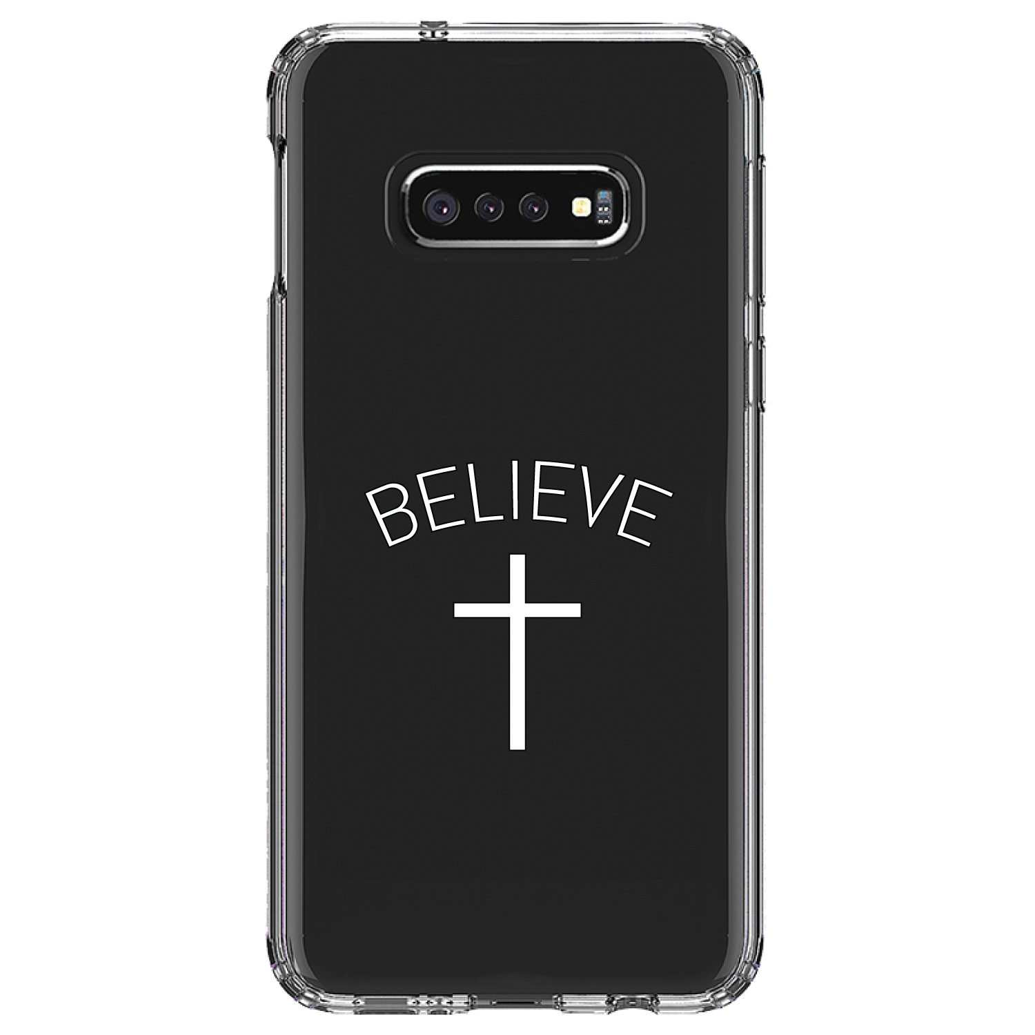 Durchsichtige Hülle für Galaxy S (Modell auswählen) BELIEVE Cross, Jesus - Bild 10 von 12