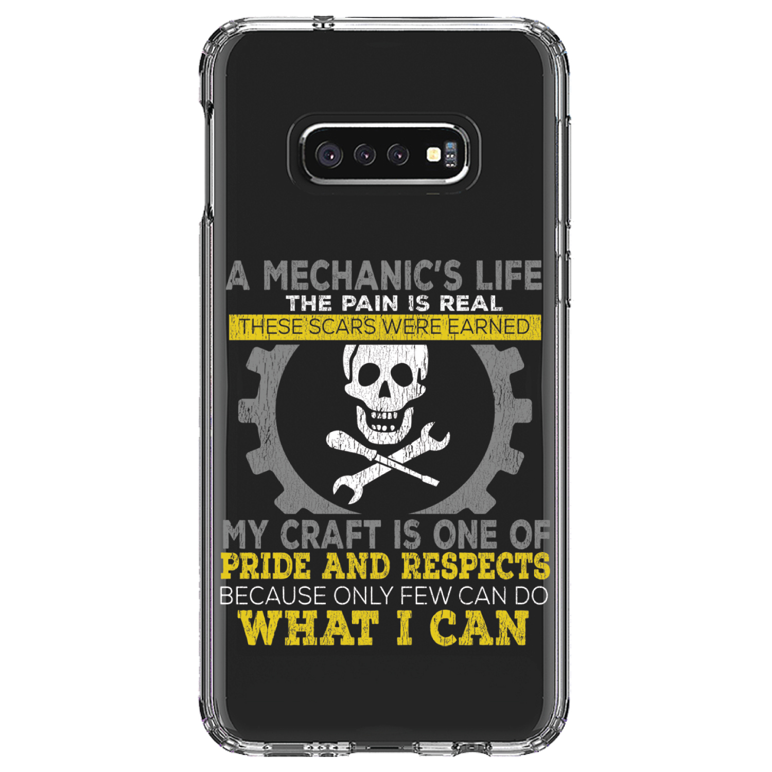 Clear Case for Galaxy S (Pick Model) Mechanic's Life Pain Is Real Pride Respect - Picture 10 of 12