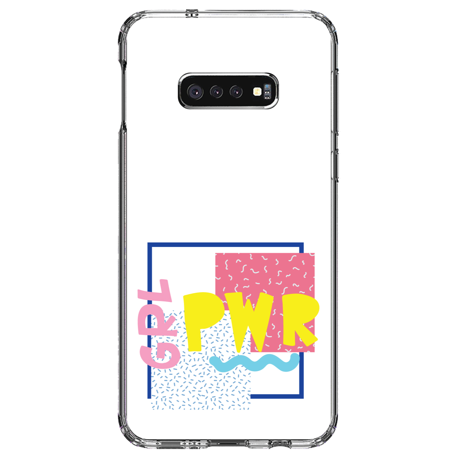 Clear Case for Galaxy S (Pick Model) GRL PWR Retro 80's Look - Picture 10 of 12