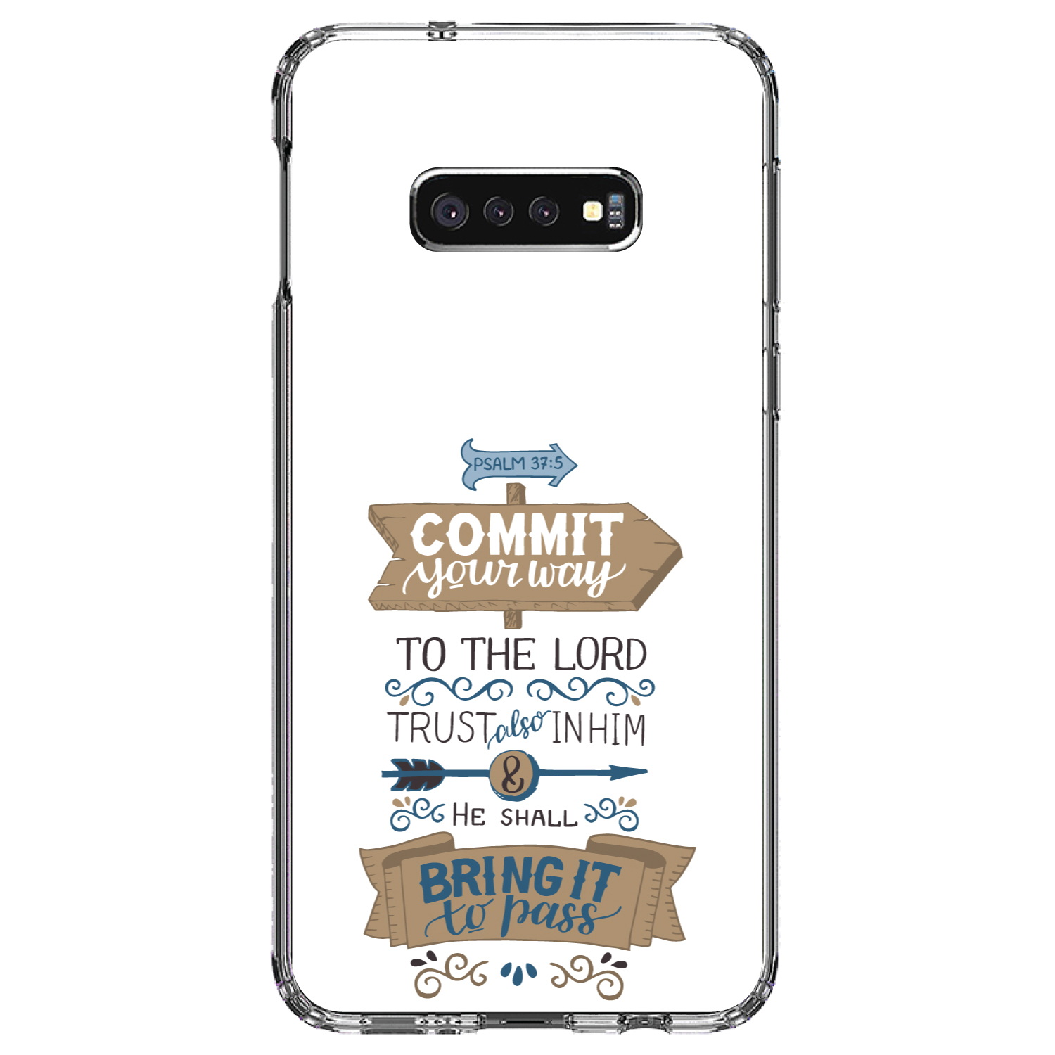 Clear Case for Galaxy S (Pick Model) Psalm 37:5 Commt Way to the Lord - Picture 10 of 12