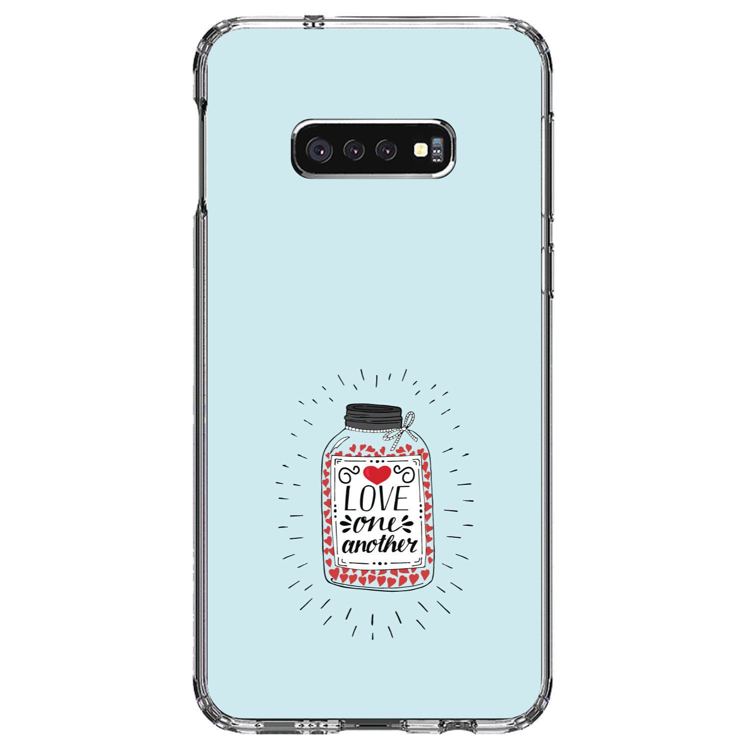 Clear Case für Galaxy S (Modell auswählen) Love One Another Herz / Glas - Bild 10 von 12