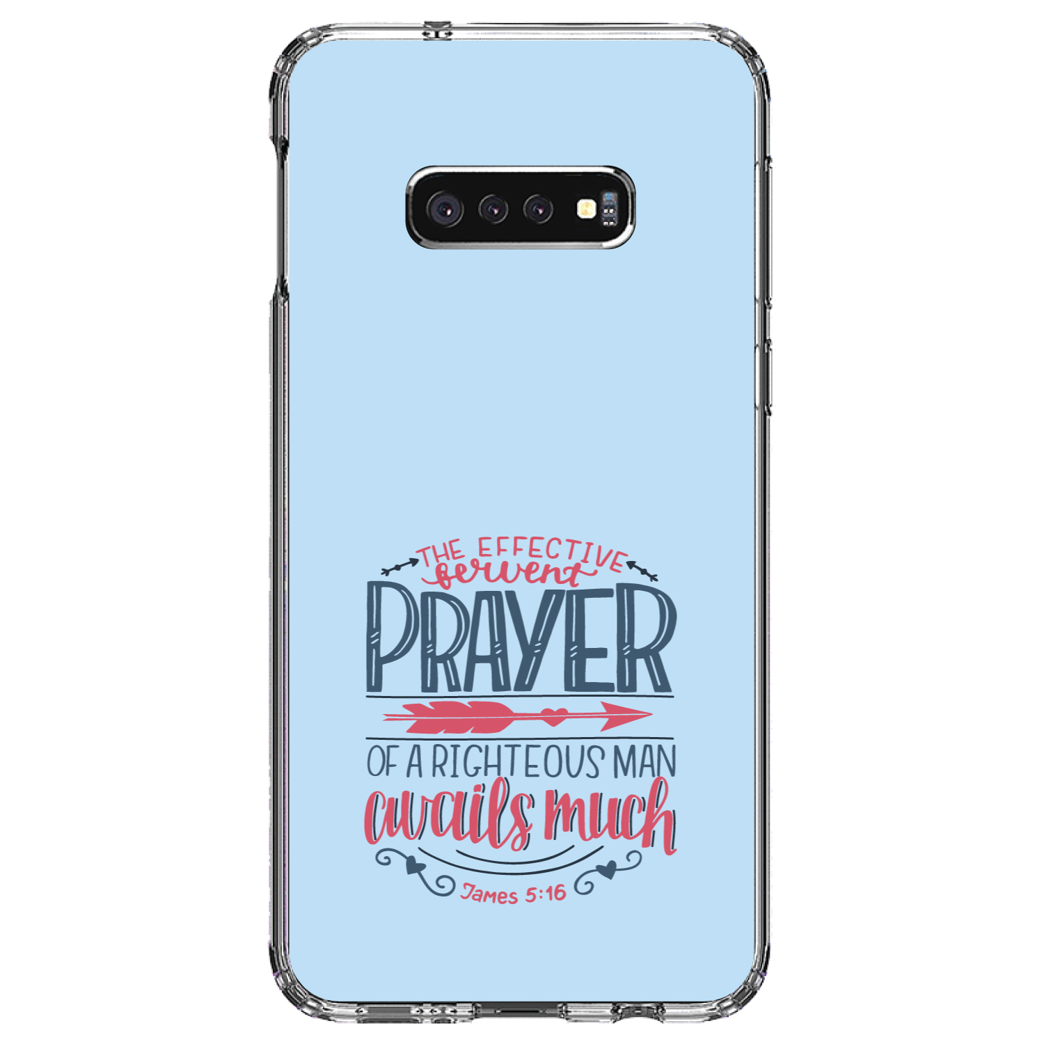 Clear Case for Galaxy S (Pick Model) James 5:16 Pray of Righteous Man - Foto 10 di 12