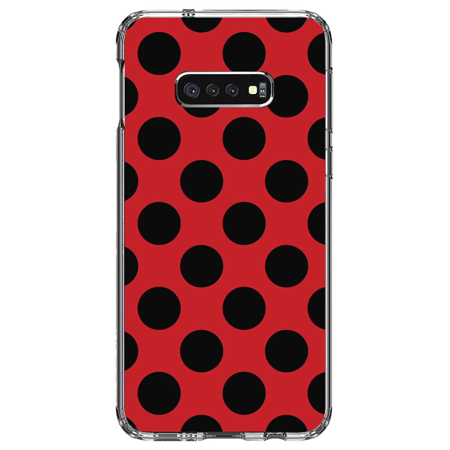 Clear Case for Galaxy S (Pick Model) Black & Red Polka Dots - Foto 10 di 12