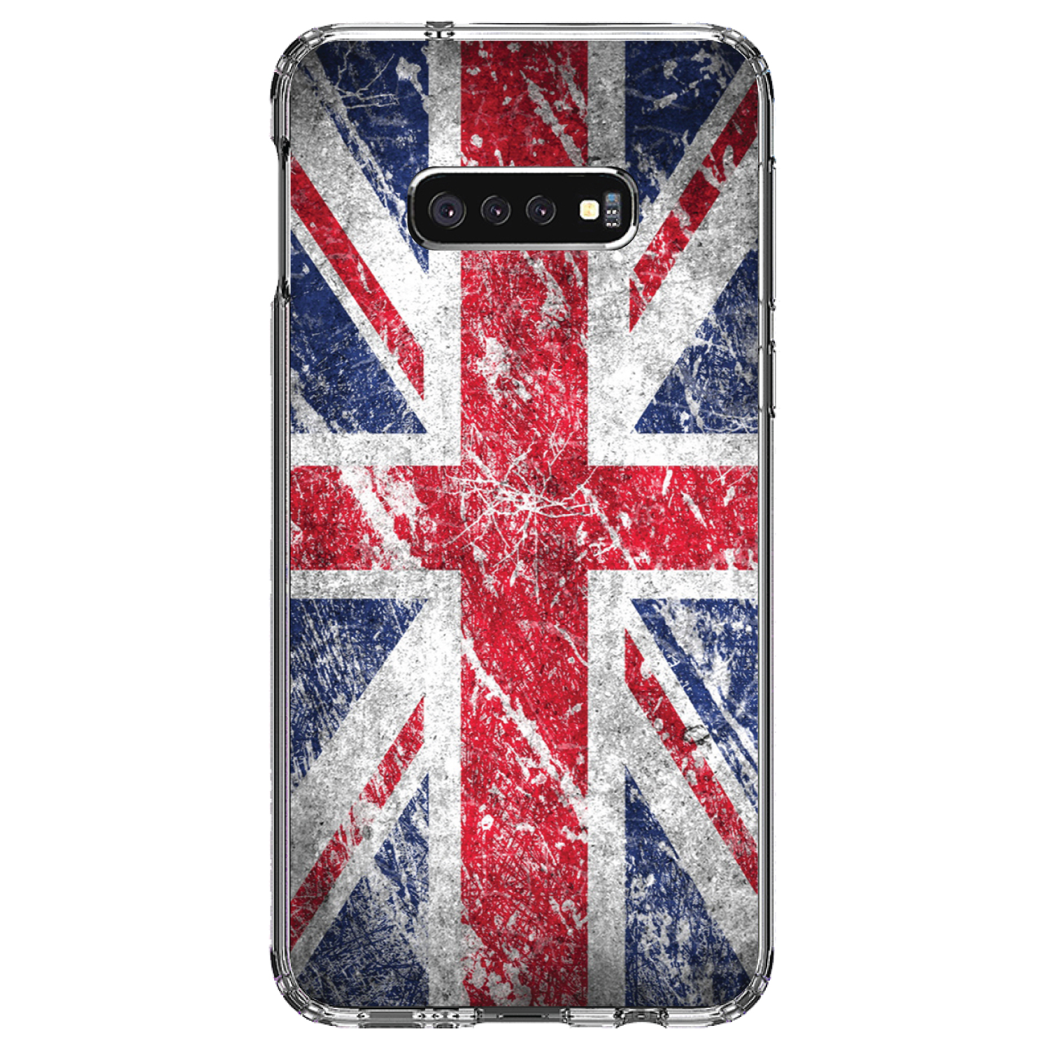 Clear Case for Galaxy S (Pick Model) Red White Blue UK Flag Weathered - Picture 10 of 12