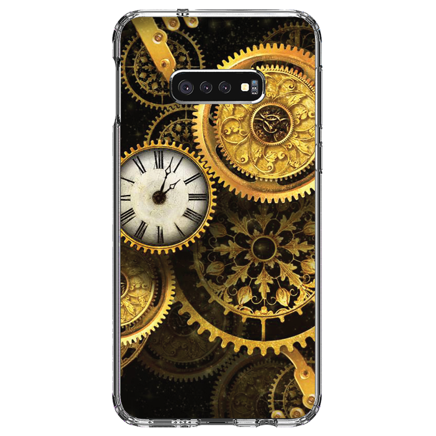 Clear Case for Galaxy S (Pick Model) Clocks Clockwork Gold - Picture 10 of 12