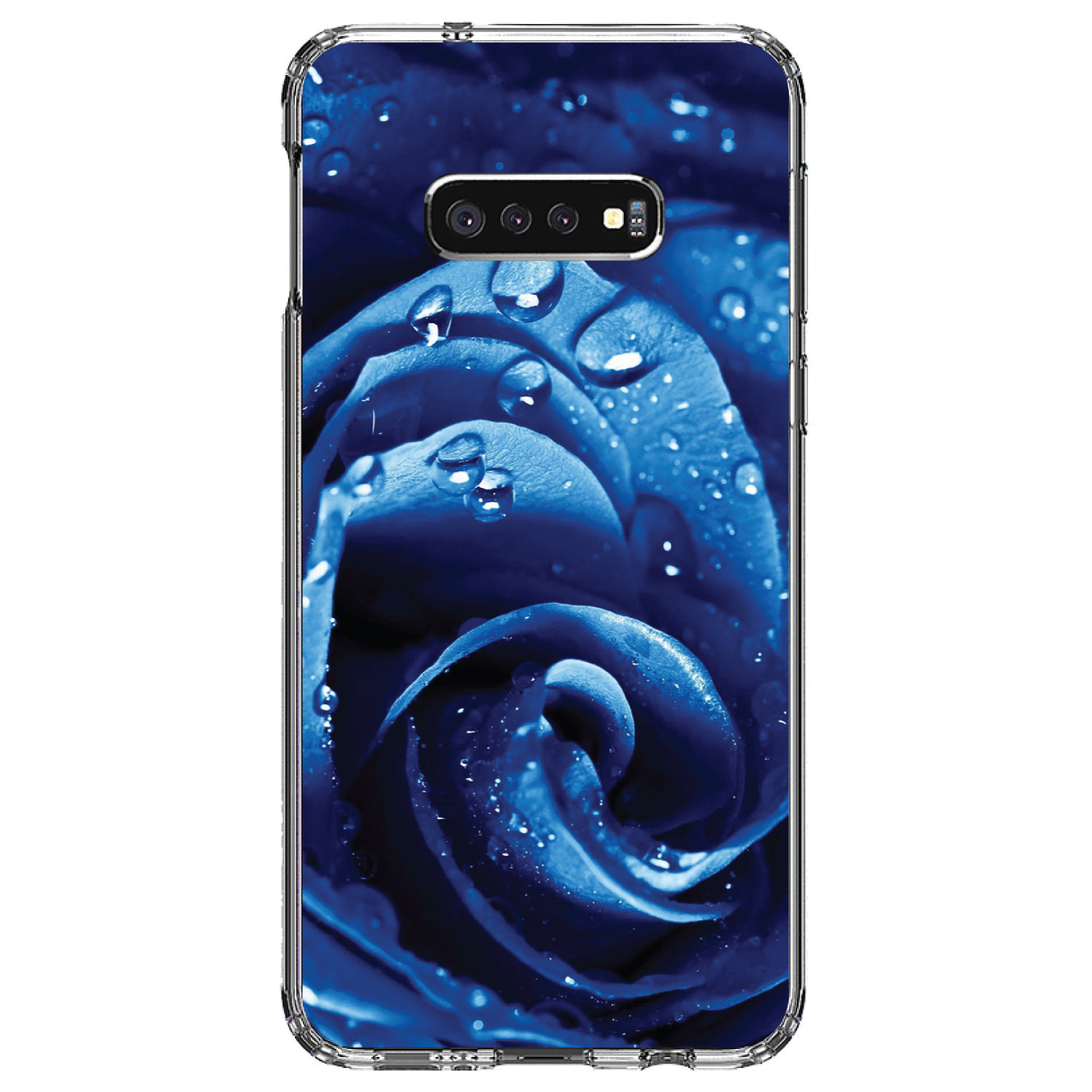 Clear Case for Galaxy S (Pick Model) Blue Dew Covered Rose - Picture 10 of 12