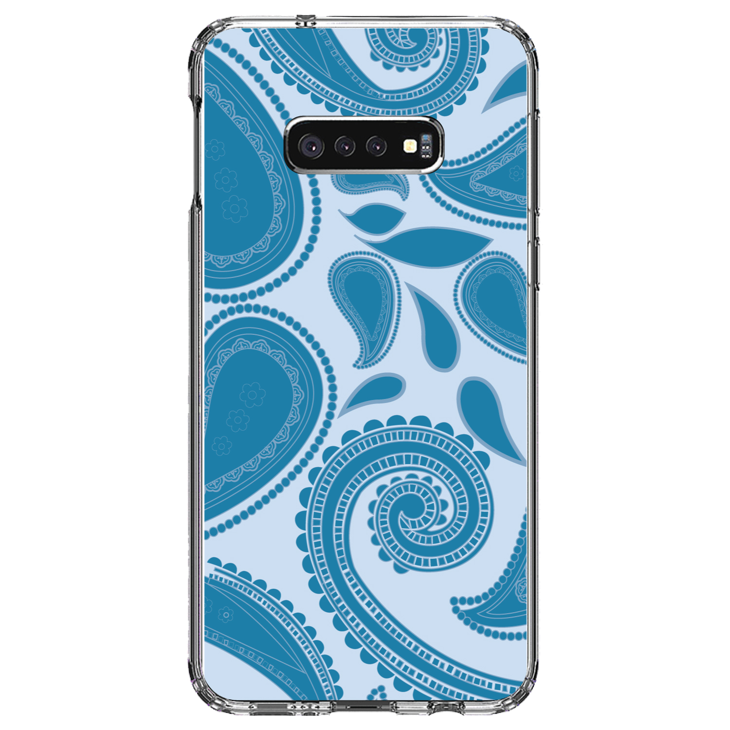 Clear Case for Galaxy S (Pick Model) Big Blue Paisley - Picture 10 of 12