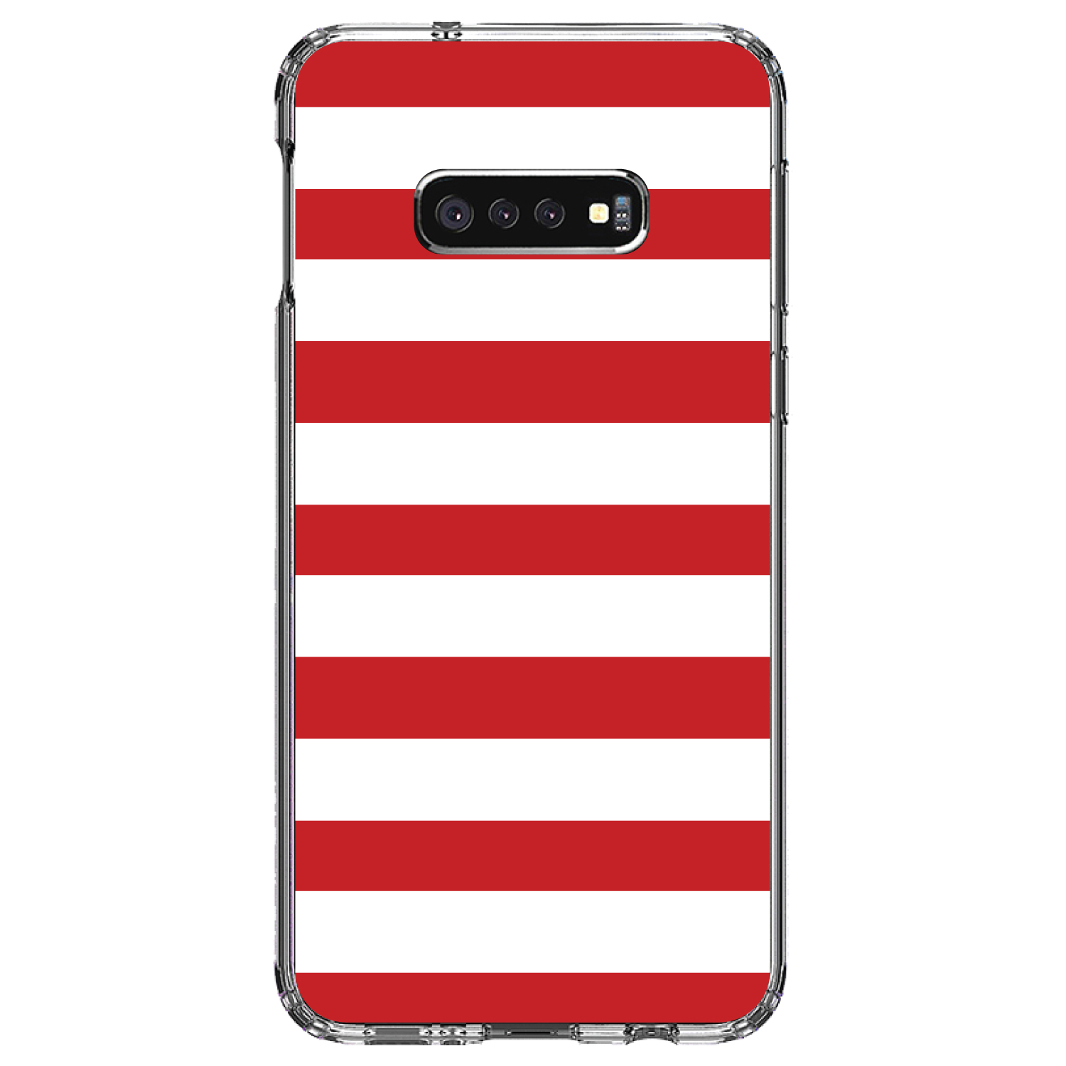 Clear Case for Galaxy S (Pick Model) Red & White Bold Stripes - Picture 10 of 12