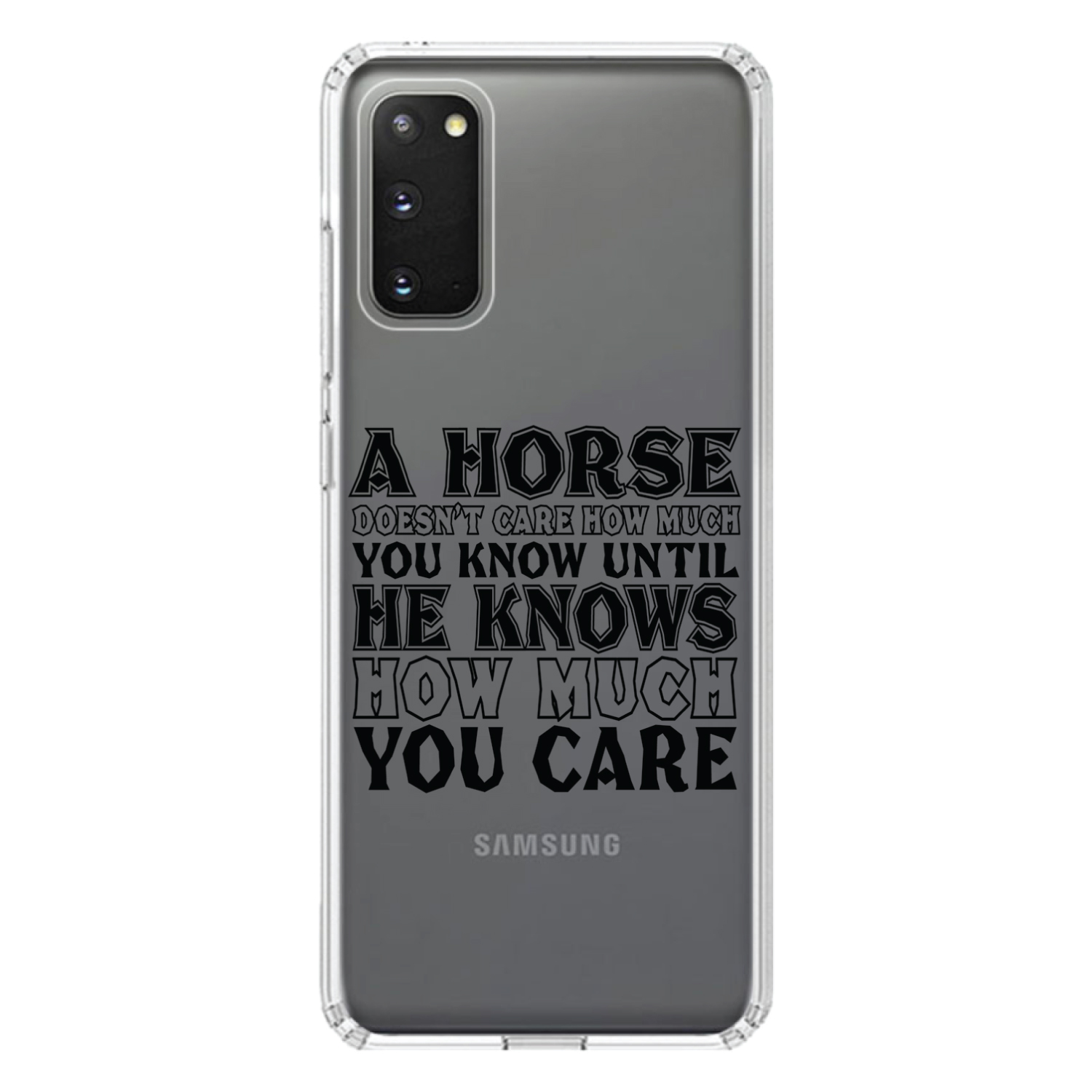 Funda Transparente para Galaxy S (Elige Modelo) Al Caballo No Le importa Cuánto Sabes - Imagen 5 de 12