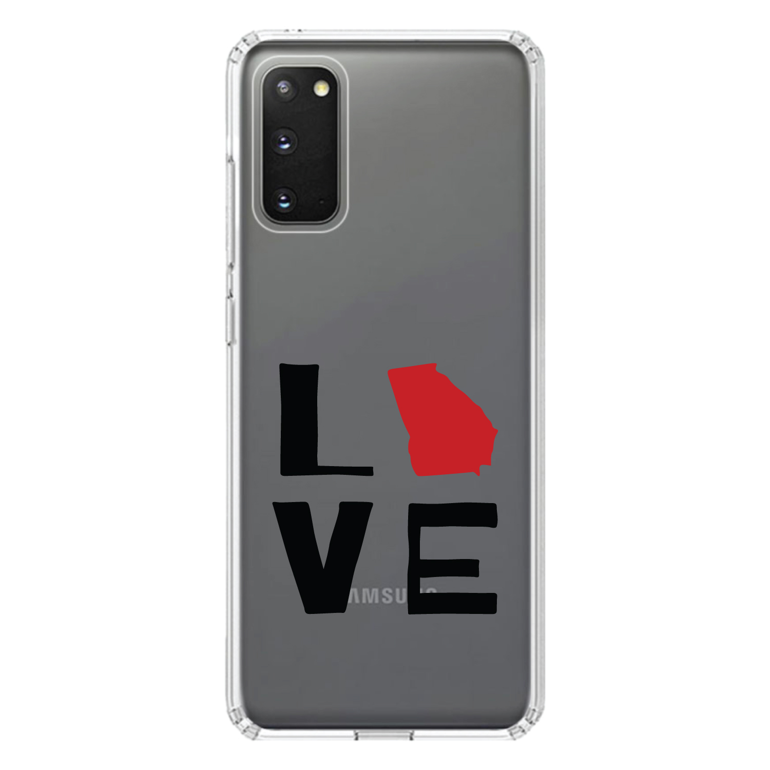 Clear Case for Galaxy S (Pick Model) Georgia Love Black & Red - Picture 5 of 12