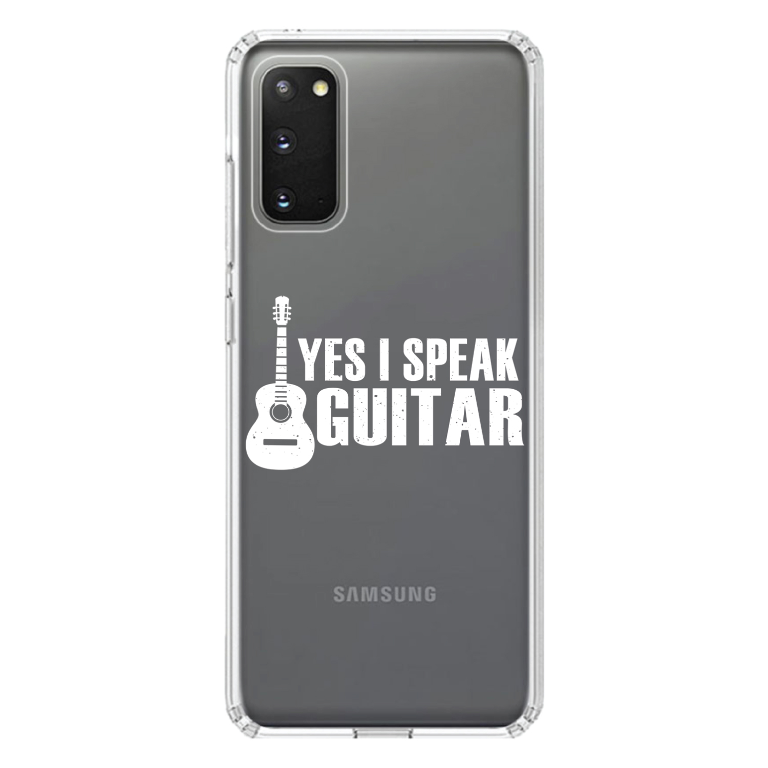 Clear Case for Galaxy S (Pick Model) Yes I Speak Guitar