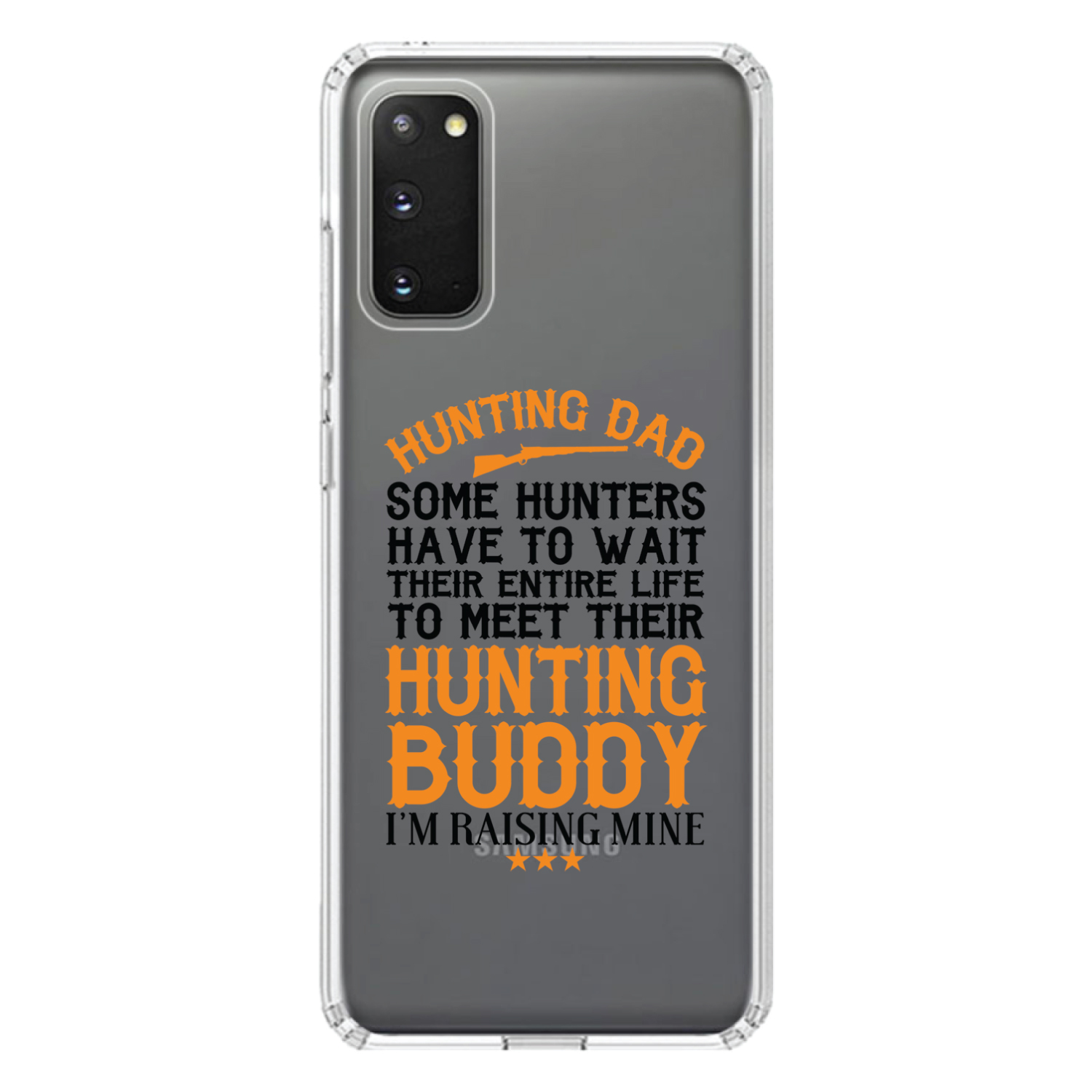 Estuche transparente para Galaxy S (elige modelo) Hunting Dad Raising My Hunting Buddy - Imagen 5 de 12