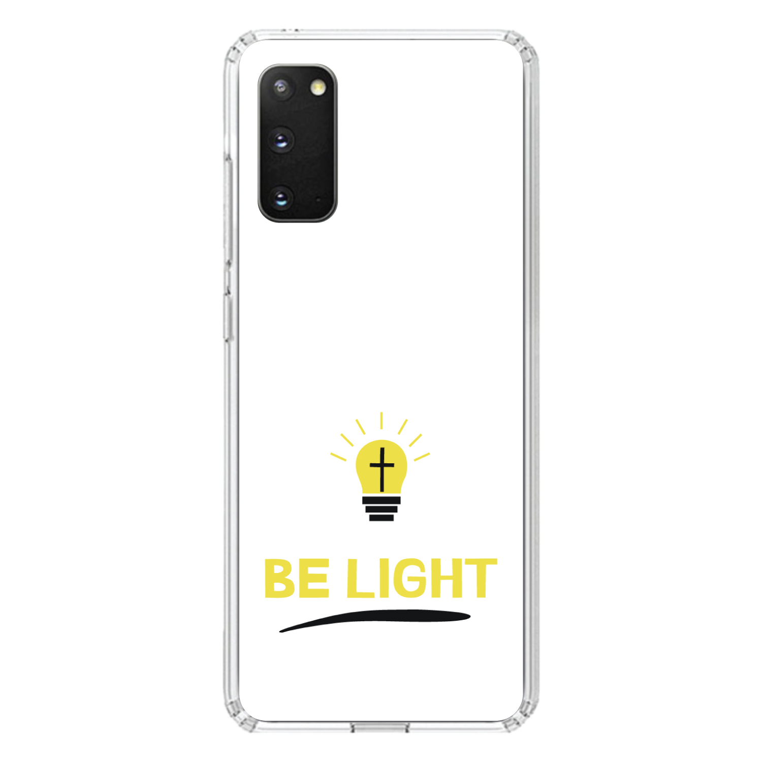 Clear Case for Galaxy S (Pick Model) BE LIGHT Cross in a Light Bulb - Picture 5 of 12
