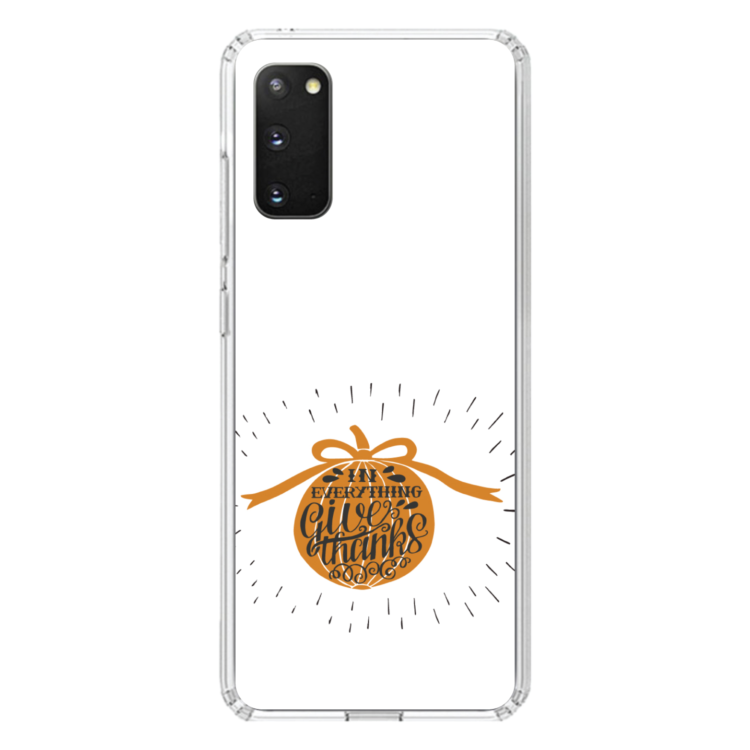 Clear Case for Galaxy S (Pick Model) Everything Thanks Orange White - Picture 5 of 12
