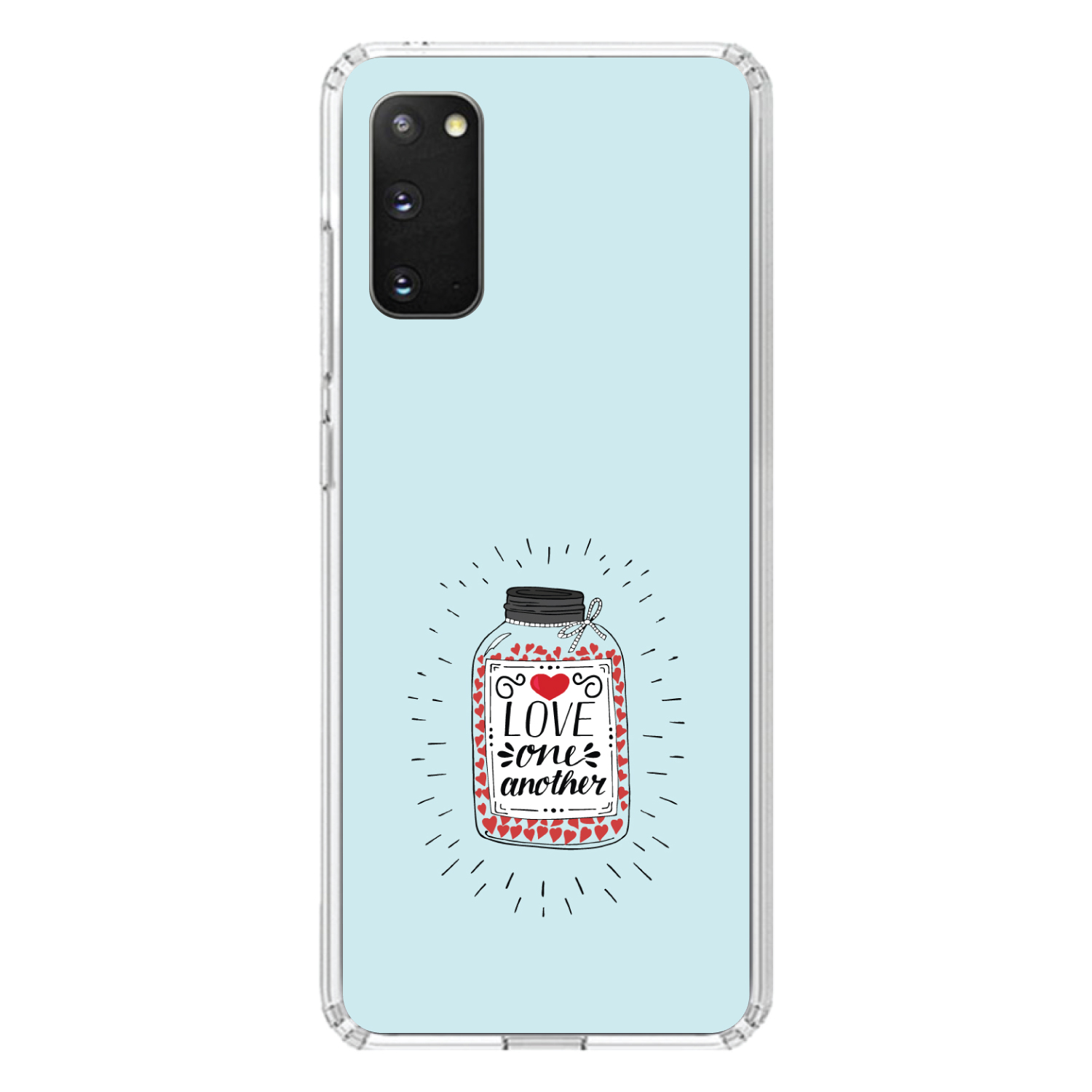Clear Case für Galaxy S (Modell auswählen) Love One Another Herz / Glas - Bild 5 von 12