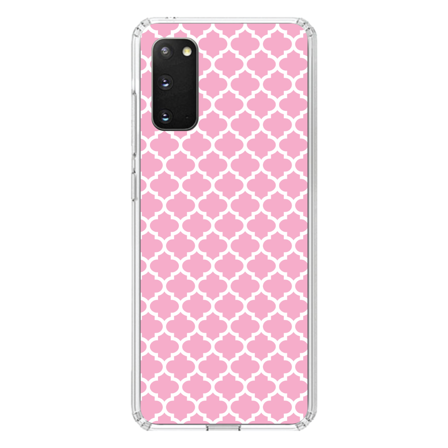 Clear Case for Galaxy S (Pick Model) Pink White Moroccan Lattice - Picture 5 of 12