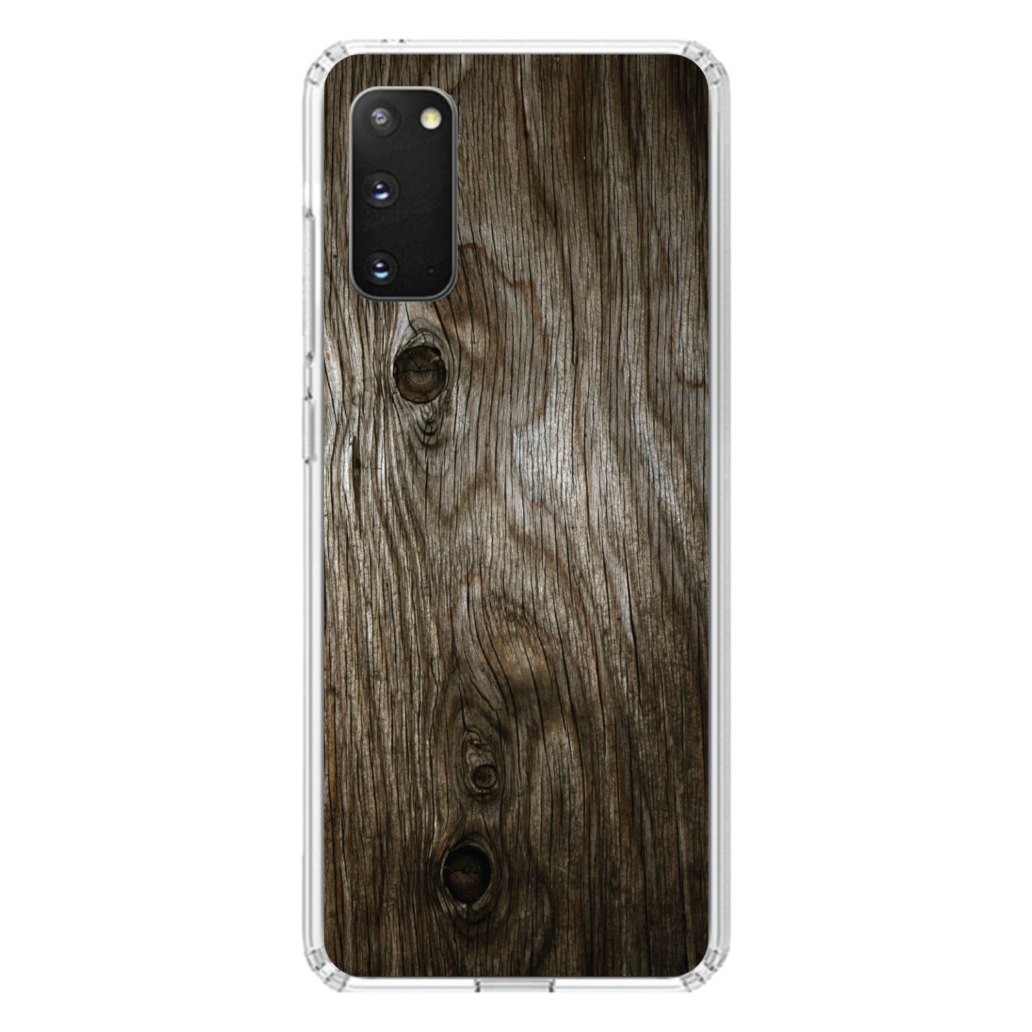 Clear Case für Galaxy S (Modell auswählen) braun verwitterte Holzmaserung - Bild 5 von 12