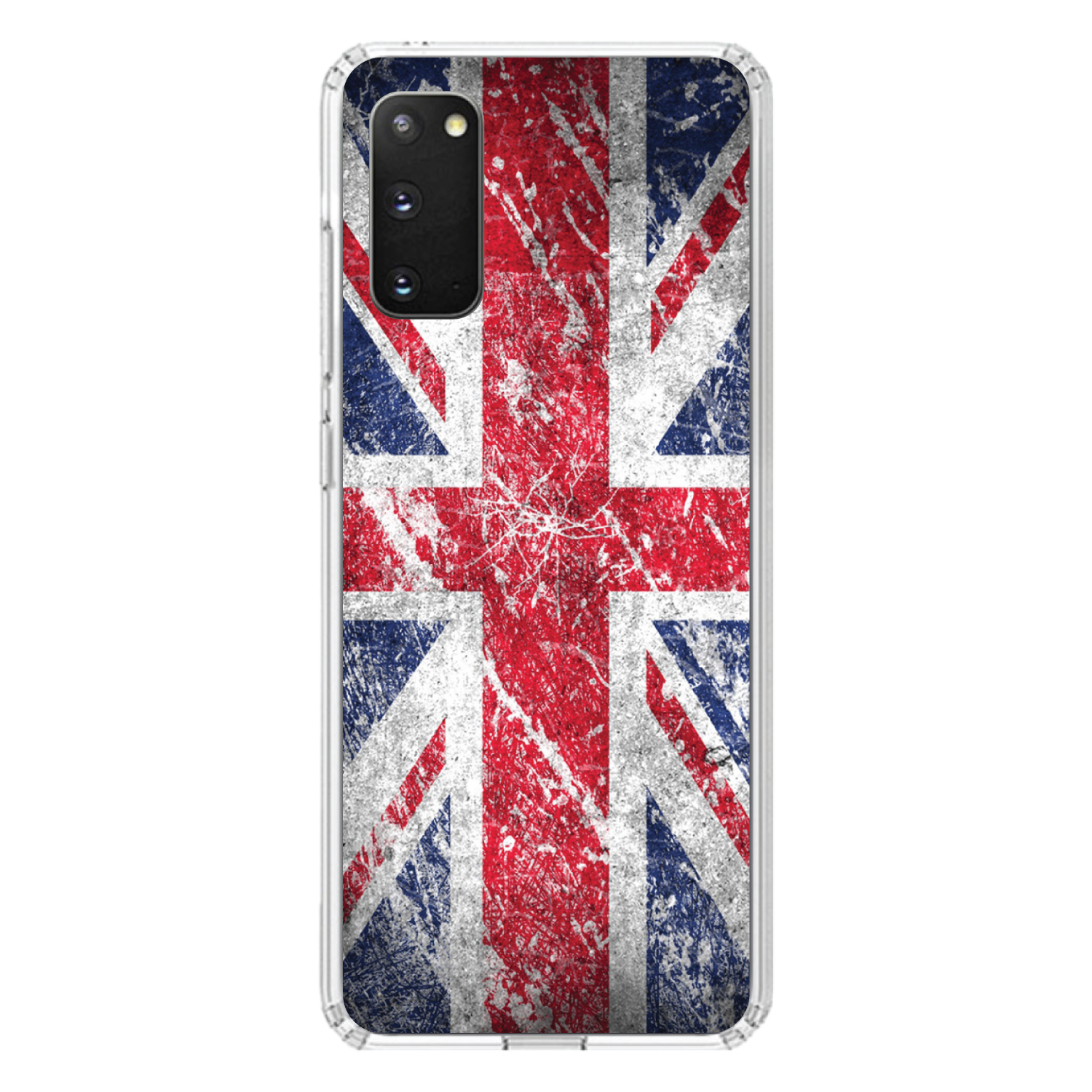 Clear Case for Galaxy S (Pick Model) Red White Blue UK Flag Weathered - Picture 5 of 12