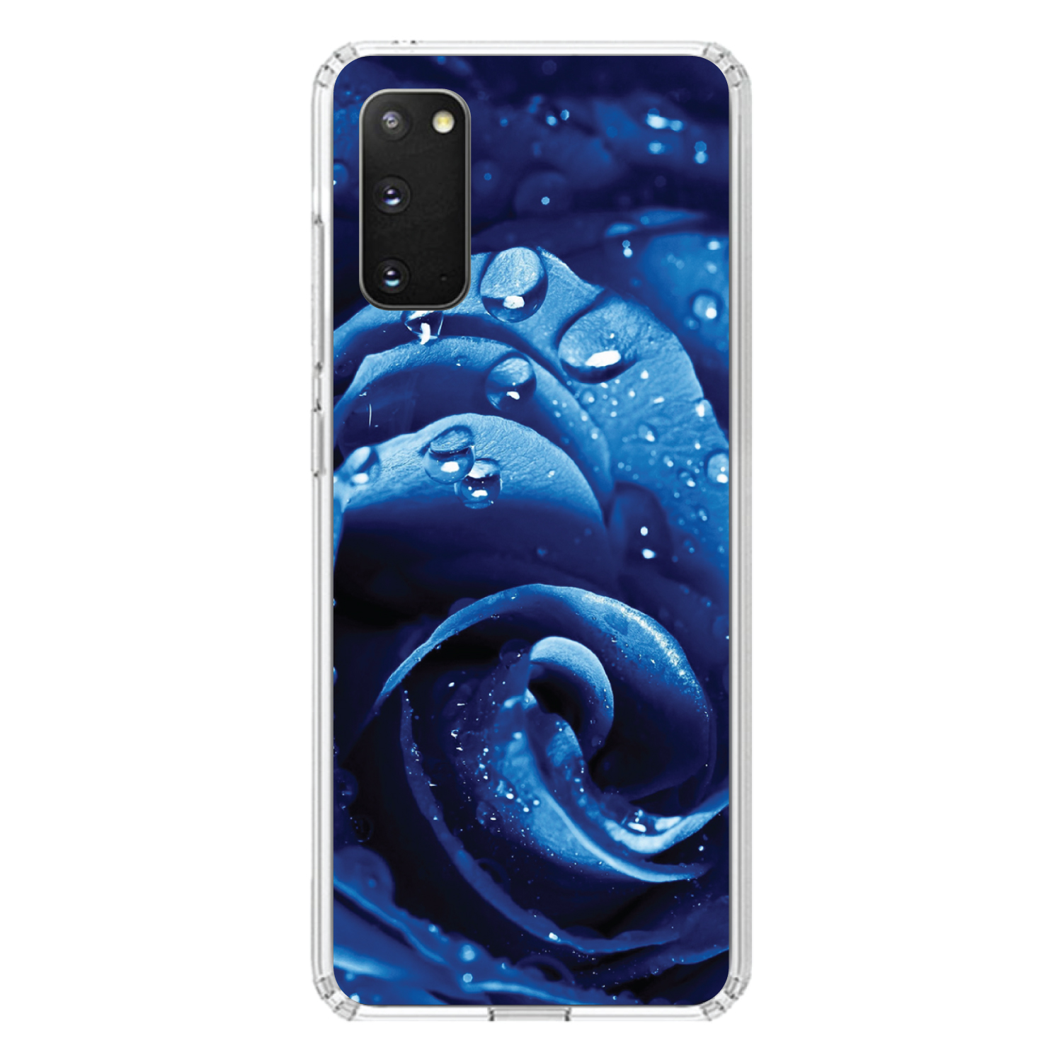 Clear Case for Galaxy S (Pick Model) Blue Dew Covered Rose - Picture 5 of 12