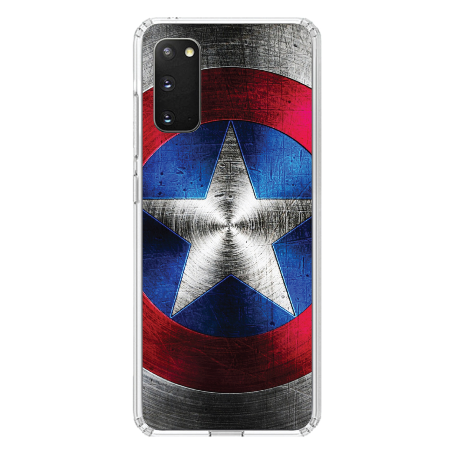 Clear Case for Galaxy S (Pick Model) Red White Blue Shield