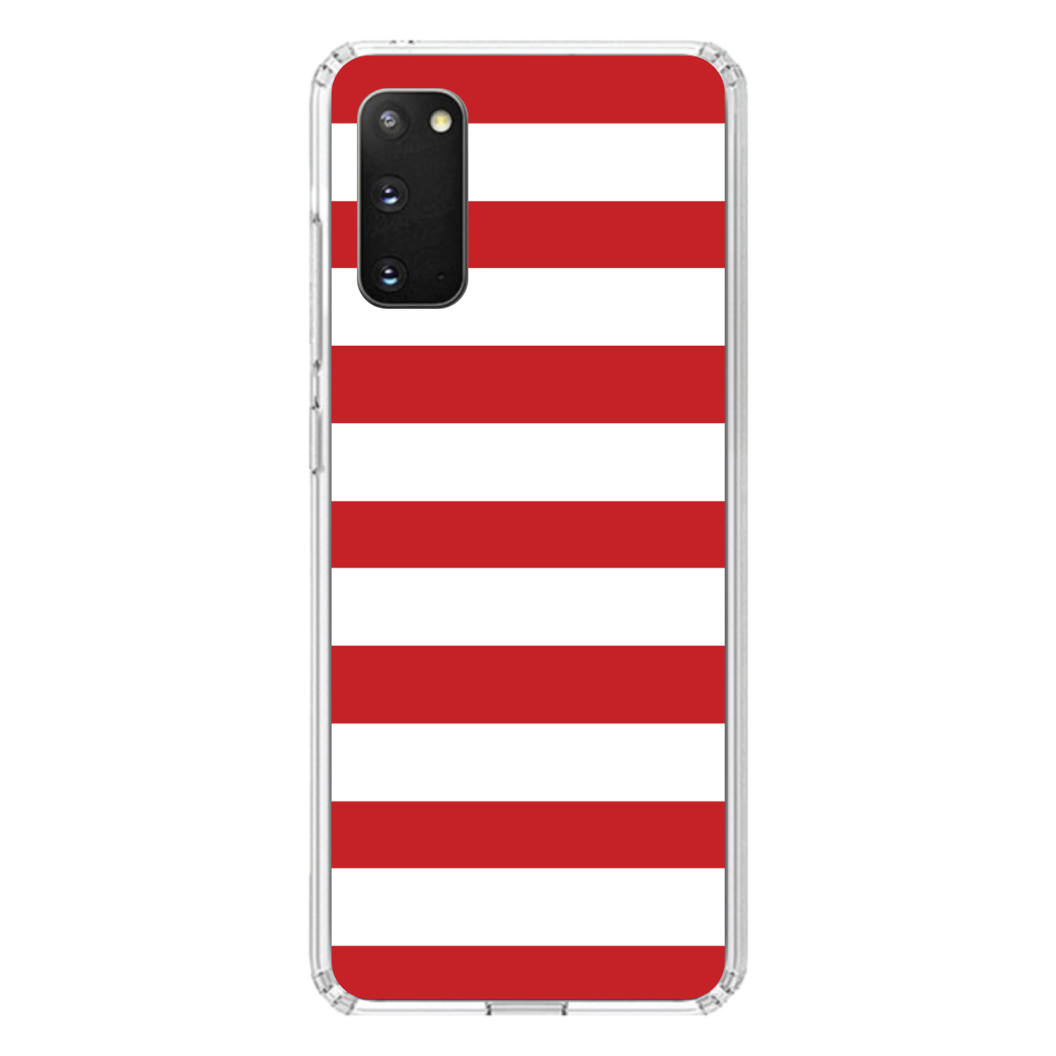Clear Case for Galaxy S (Pick Model) Red & White Bold Stripes - Picture 5 of 12