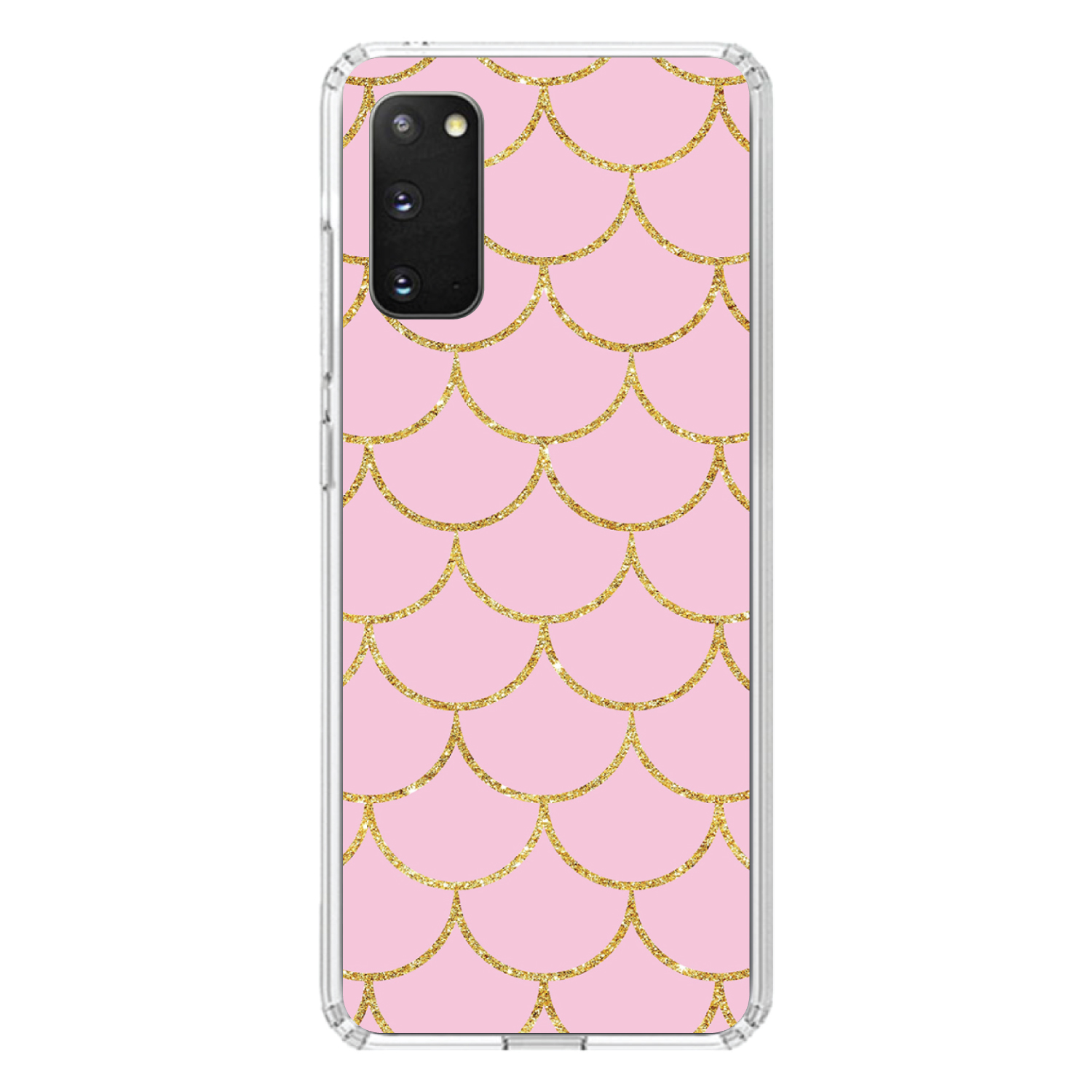 Clear Case for Galaxy S (Pick Model) Pink & Gold Print Scalloped - Picture 5 of 12