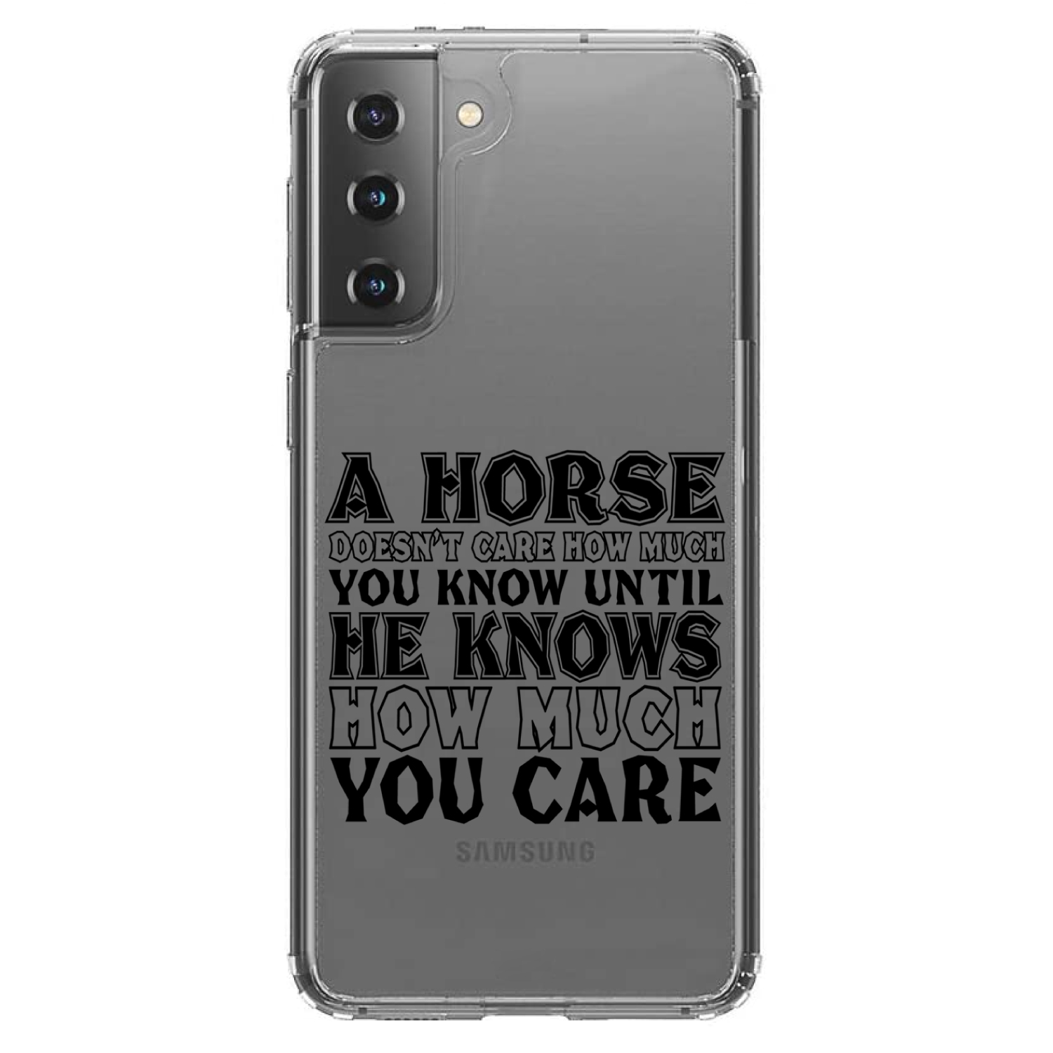 Funda Transparente para Galaxy S (Elige Modelo) Al Caballo No Le importa Cuánto Sabes - Imagen 2 de 12