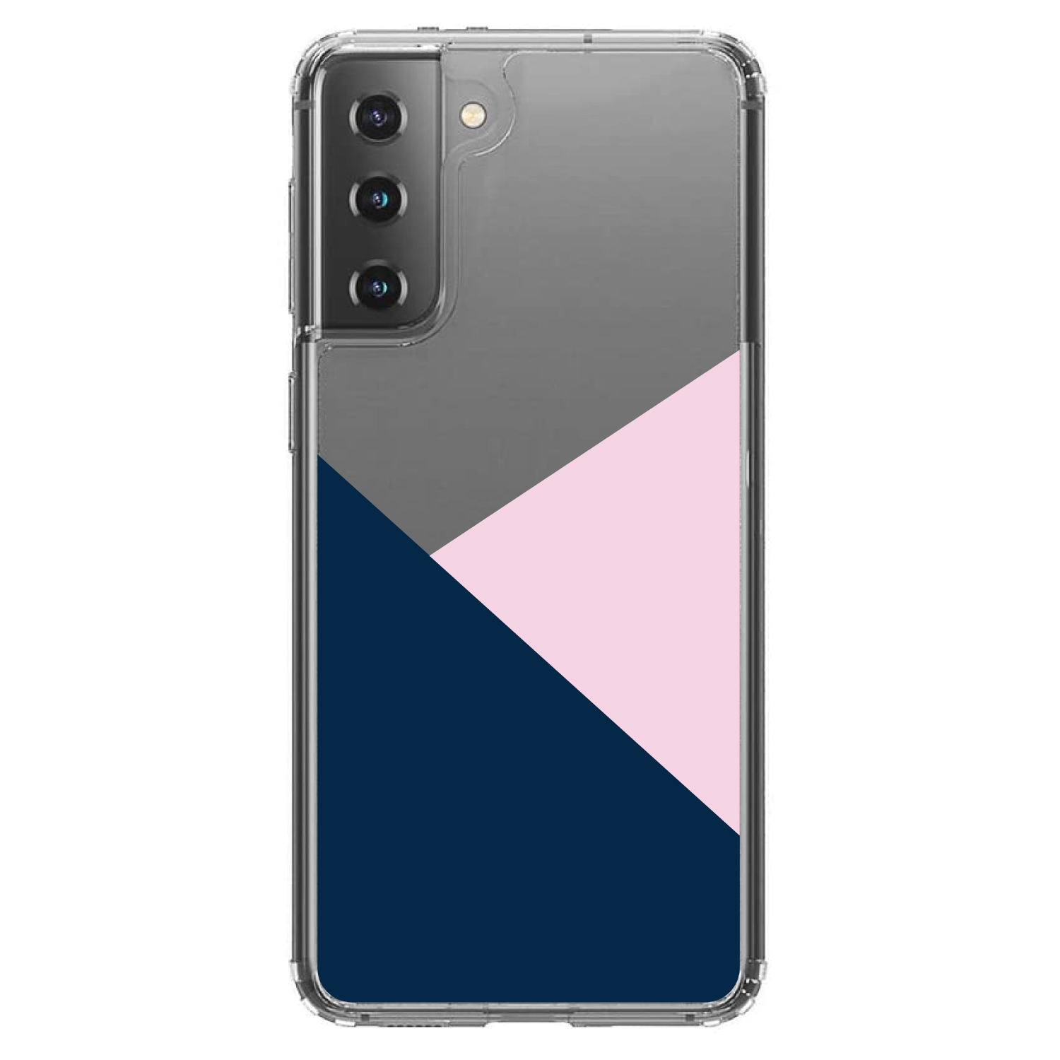 Color Block Clear Phone Case