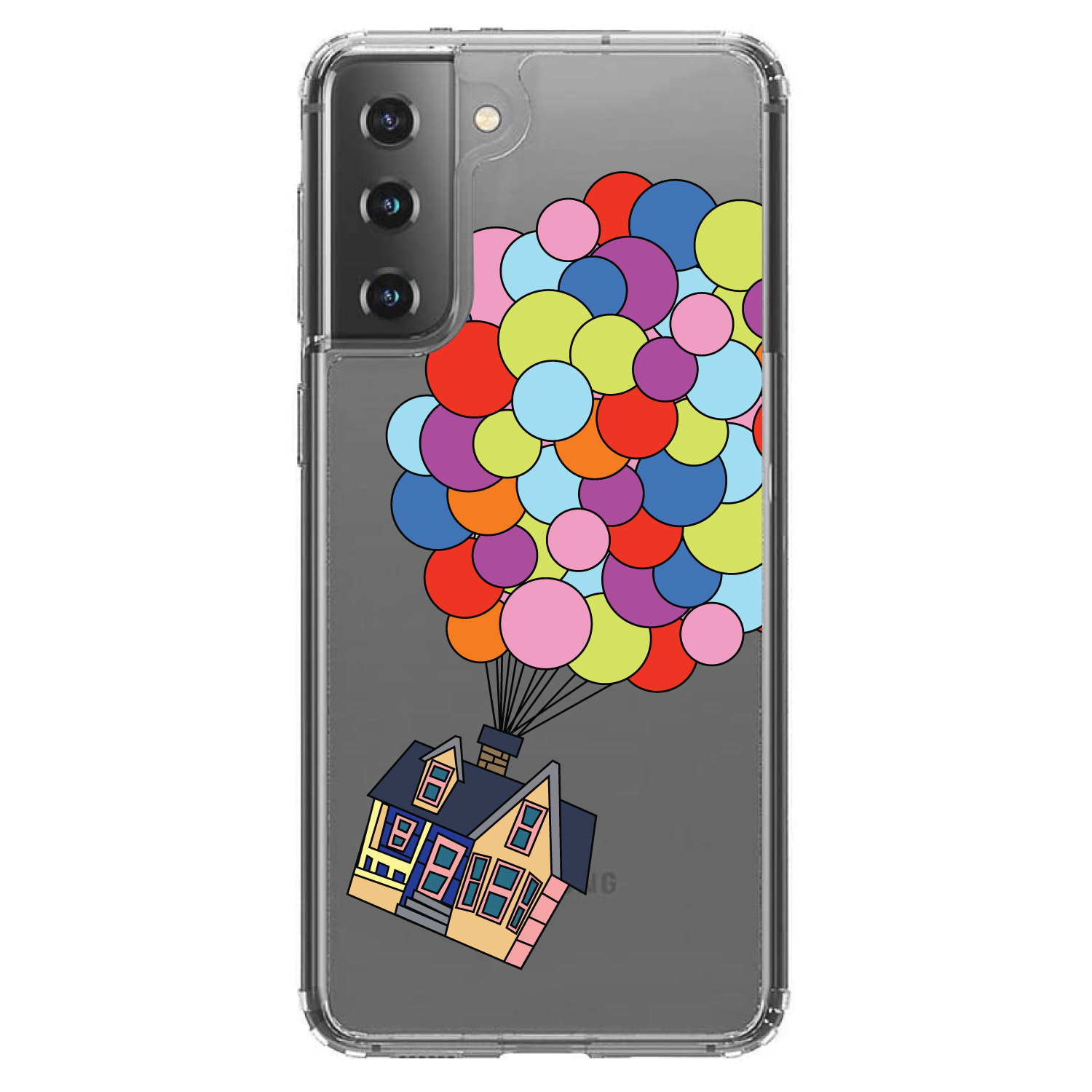 Clear Case for Galaxy S (Pick Model) Balloons Lifting House - Picture 2 of 12