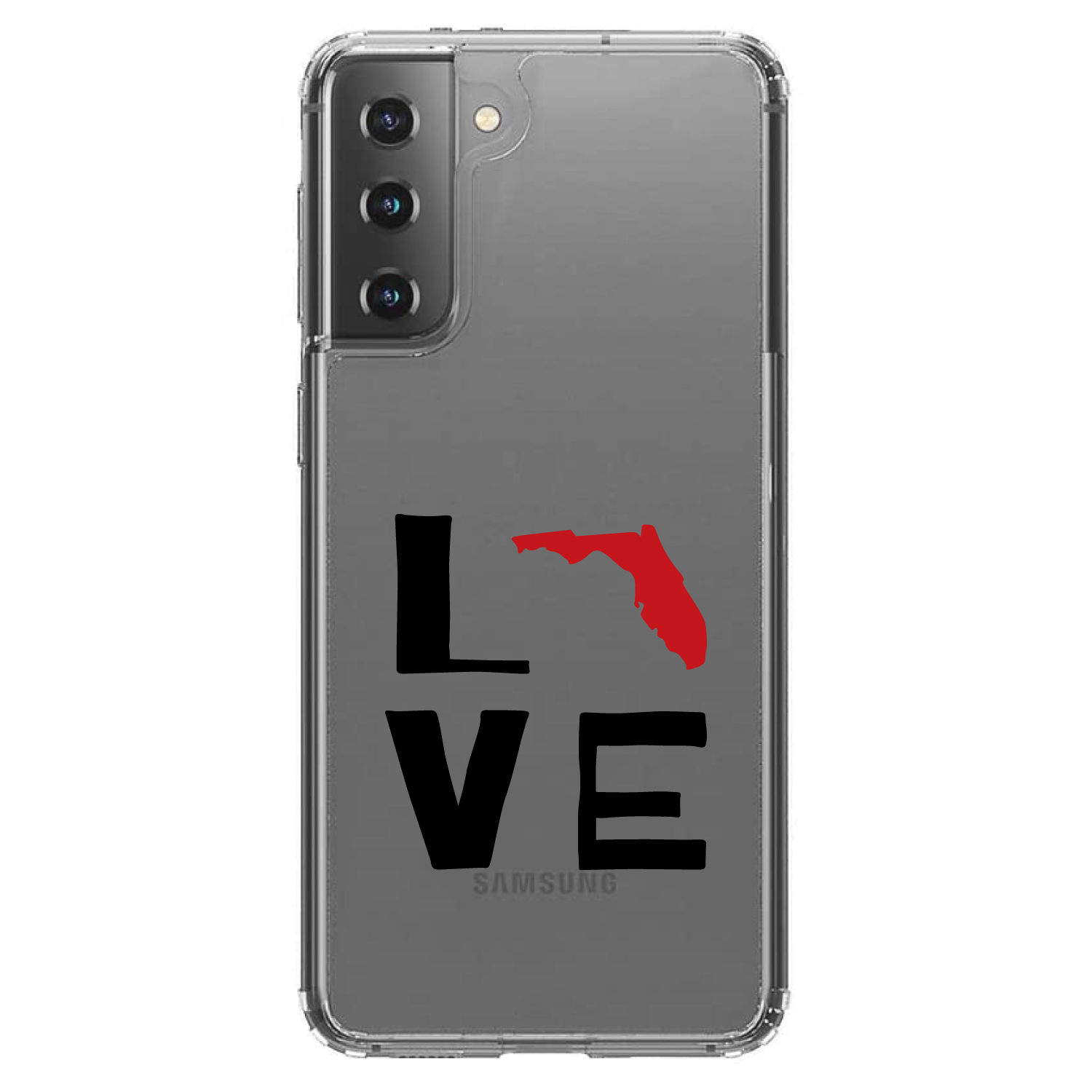 Funda Transparente para Galaxy S (Elige Modelo) Florida Love Negra y Roja - Imagen 2 de 12