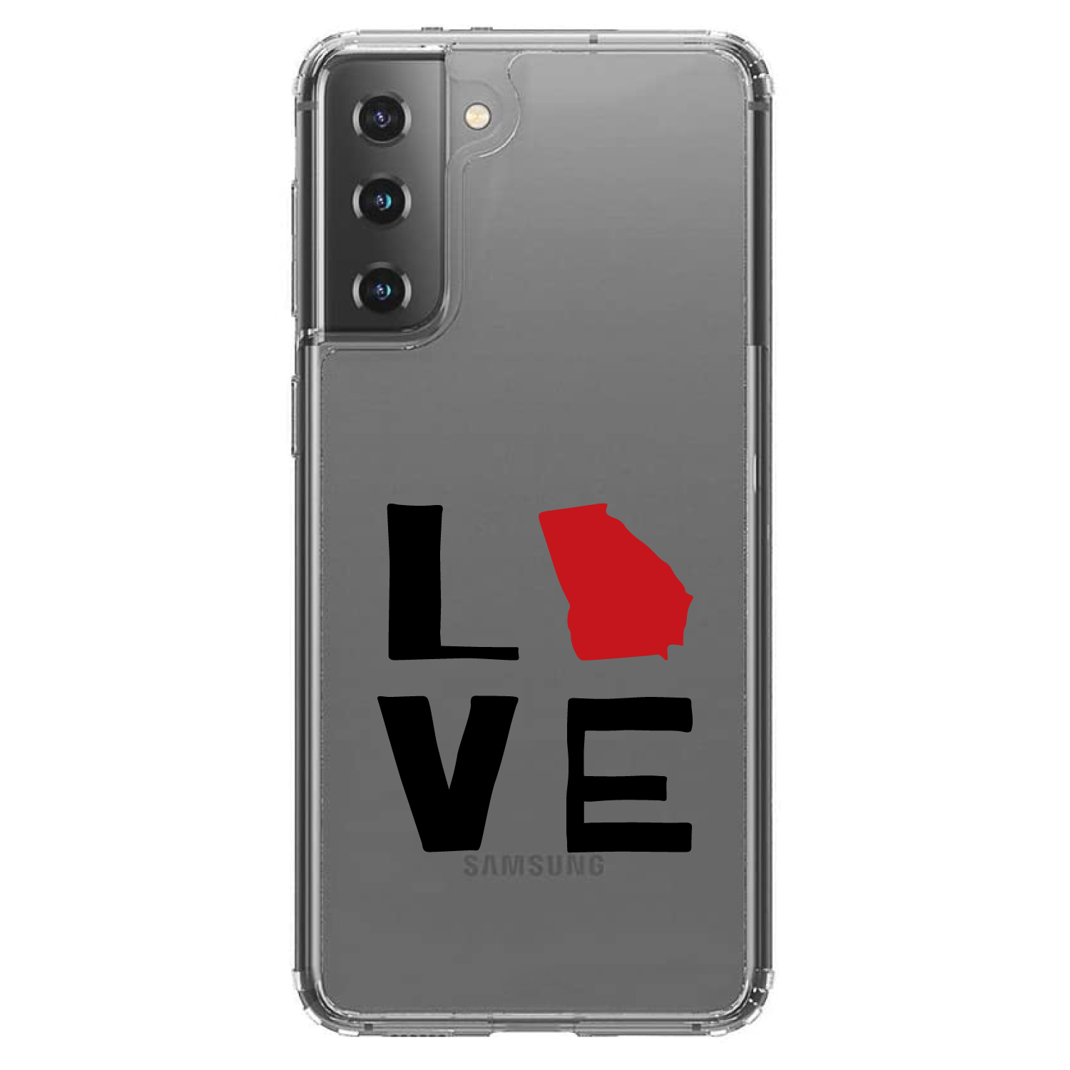 Clear Case for Galaxy S (Pick Model) Georgia Love Black & Red - Picture 2 of 12
