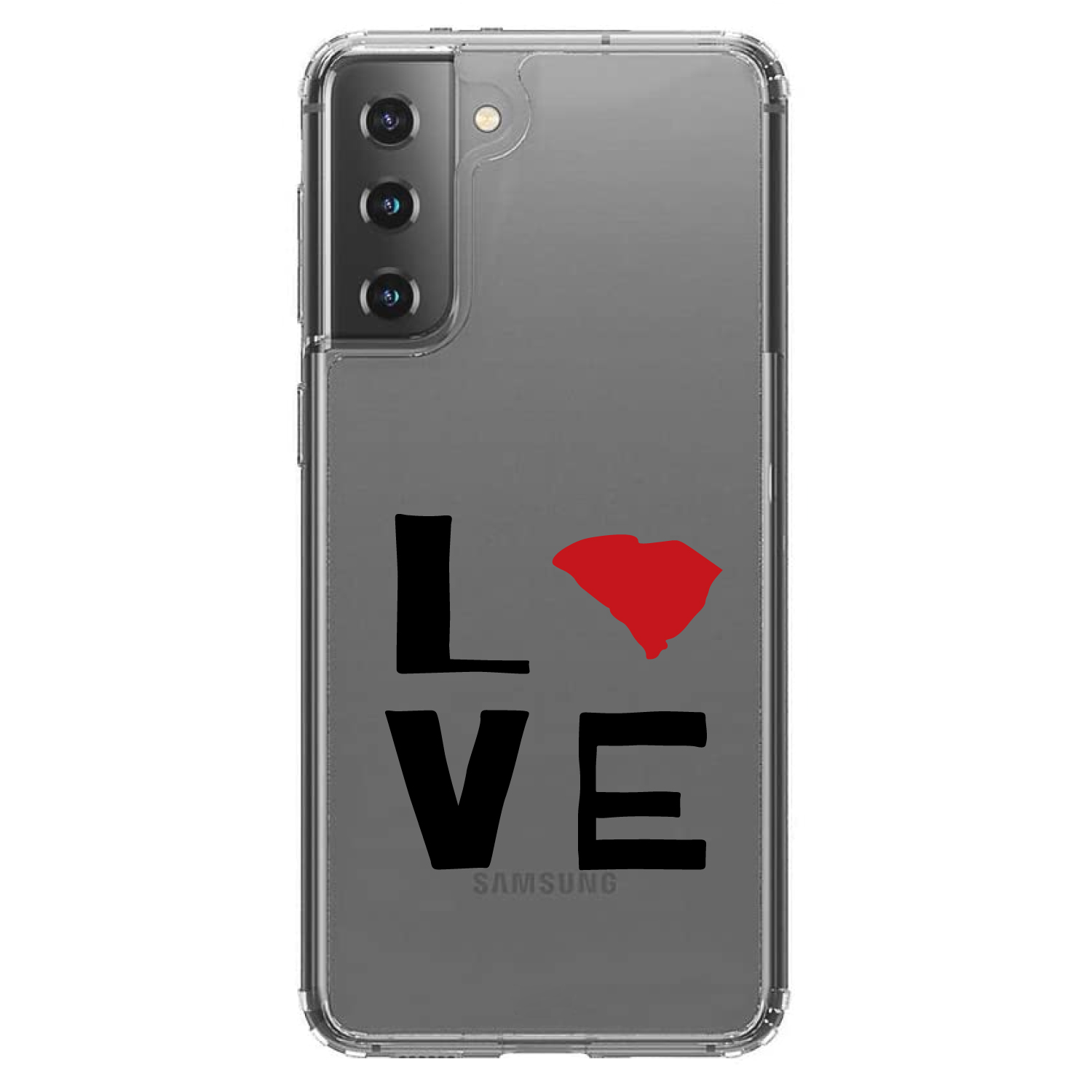 Clear Case for Galaxy S (Pick Model) South Carolina Love Black