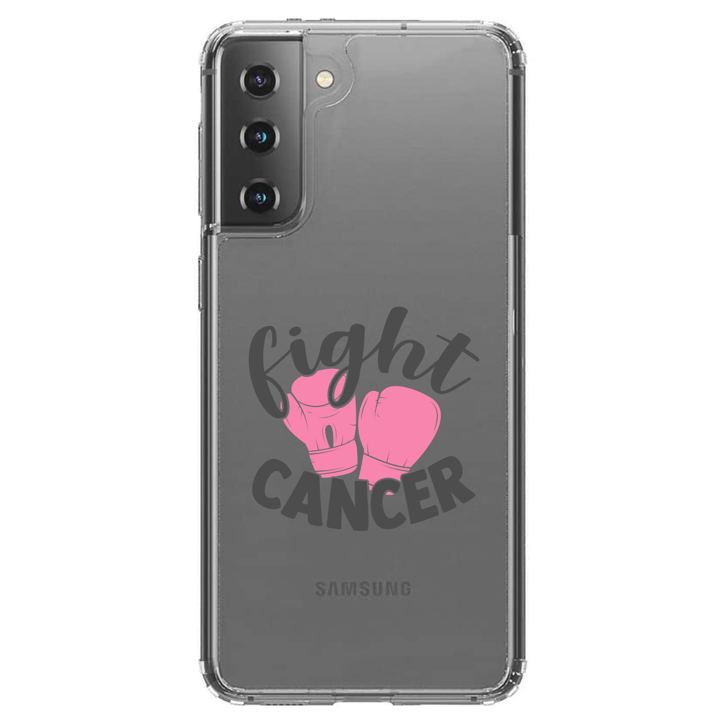 Funda Transparente para Galaxy S (Elige Modelo) Cinta Rosa Lucha contra el Cáncer Guantes de Boxeo - Imagen 2 de 12