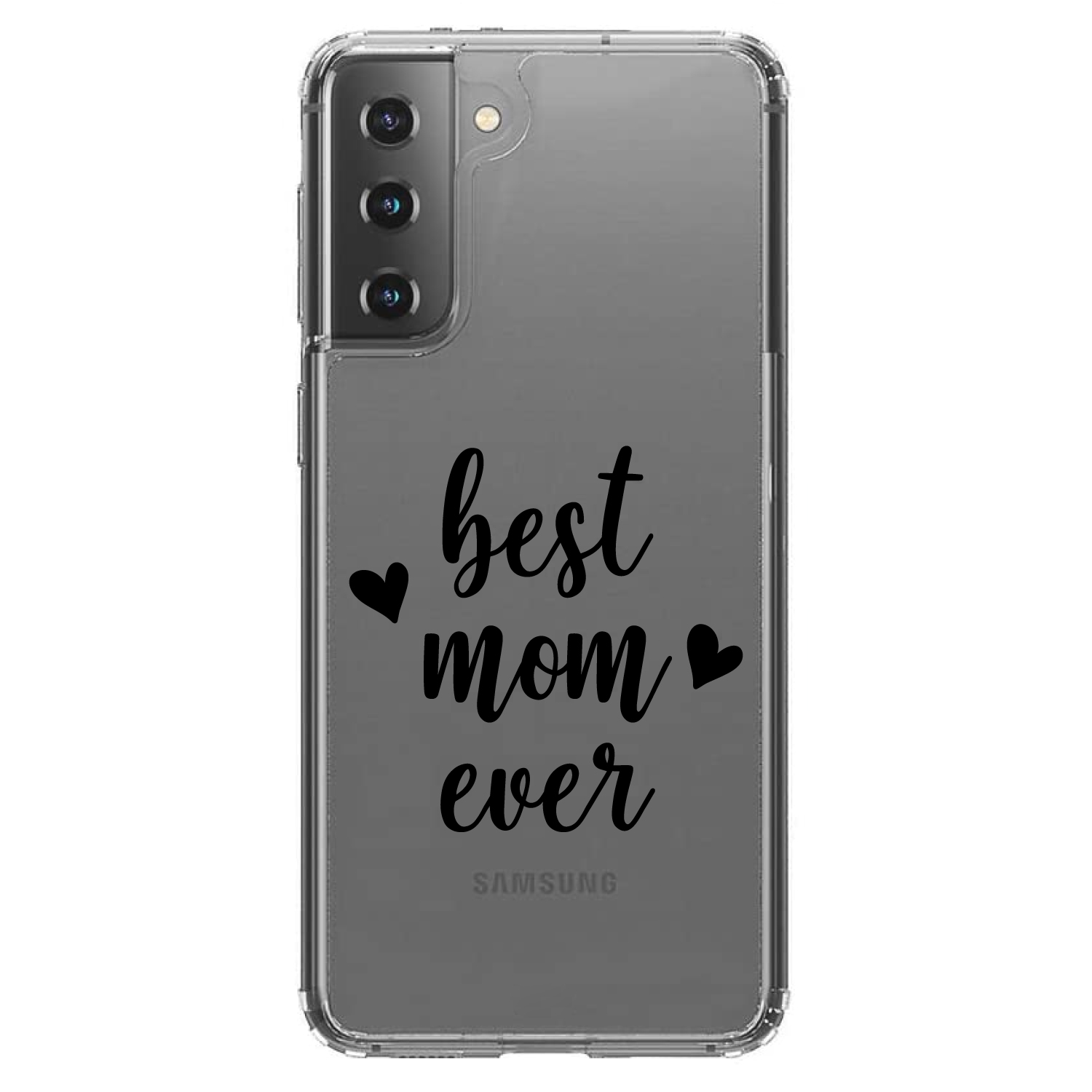 Clear Case for Galaxy S (Pick Model) best mom ever lowercase hearts - Picture 2 of 12