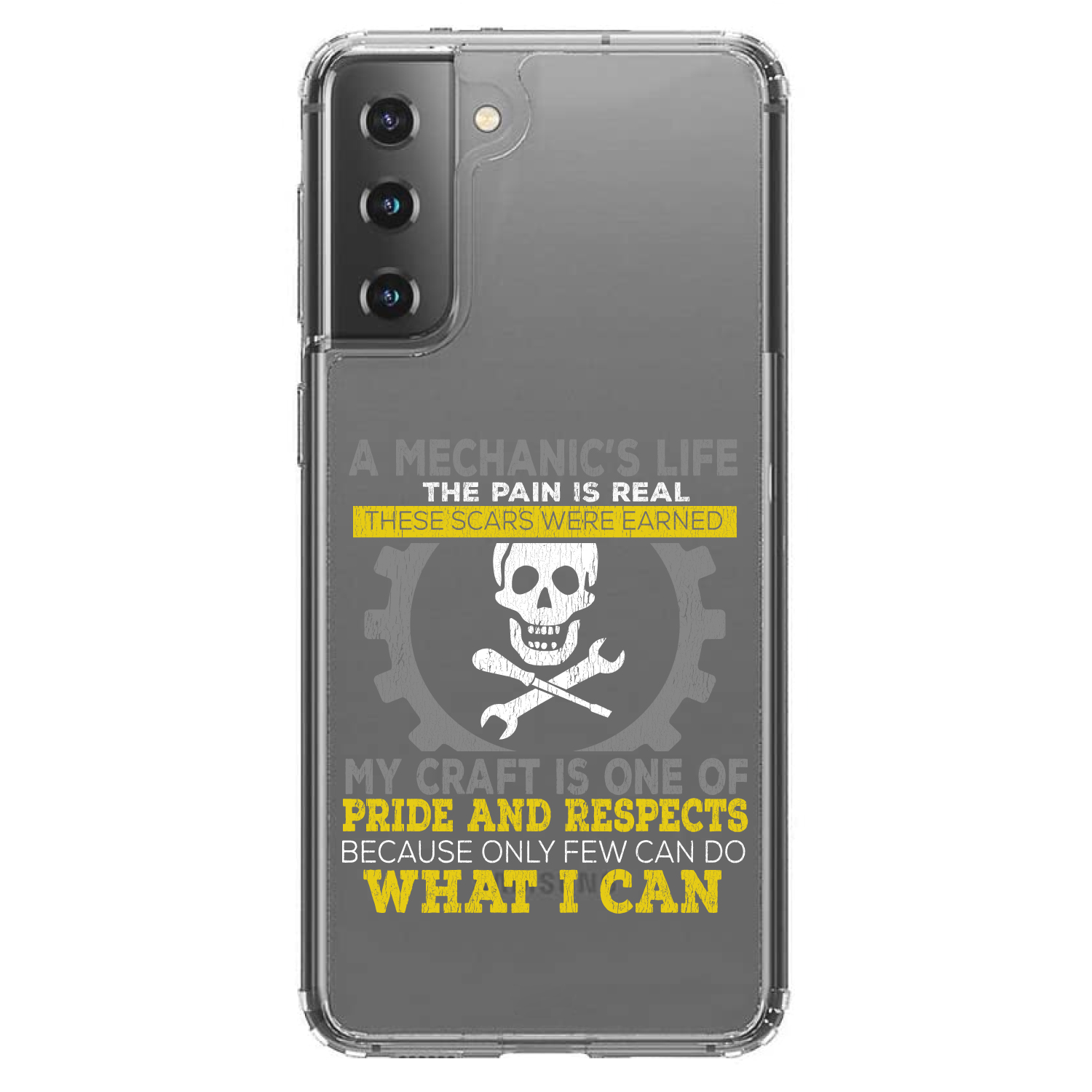 Clear Case for Galaxy S (Pick Model) Mechanic's Life Pain Is Real Pride Respect - Picture 2 of 12