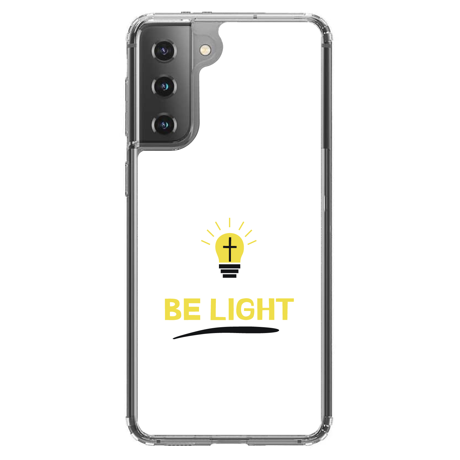 Clear Case for Galaxy S (Pick Model) BE LIGHT Cross in a Light Bulb - Picture 2 of 12