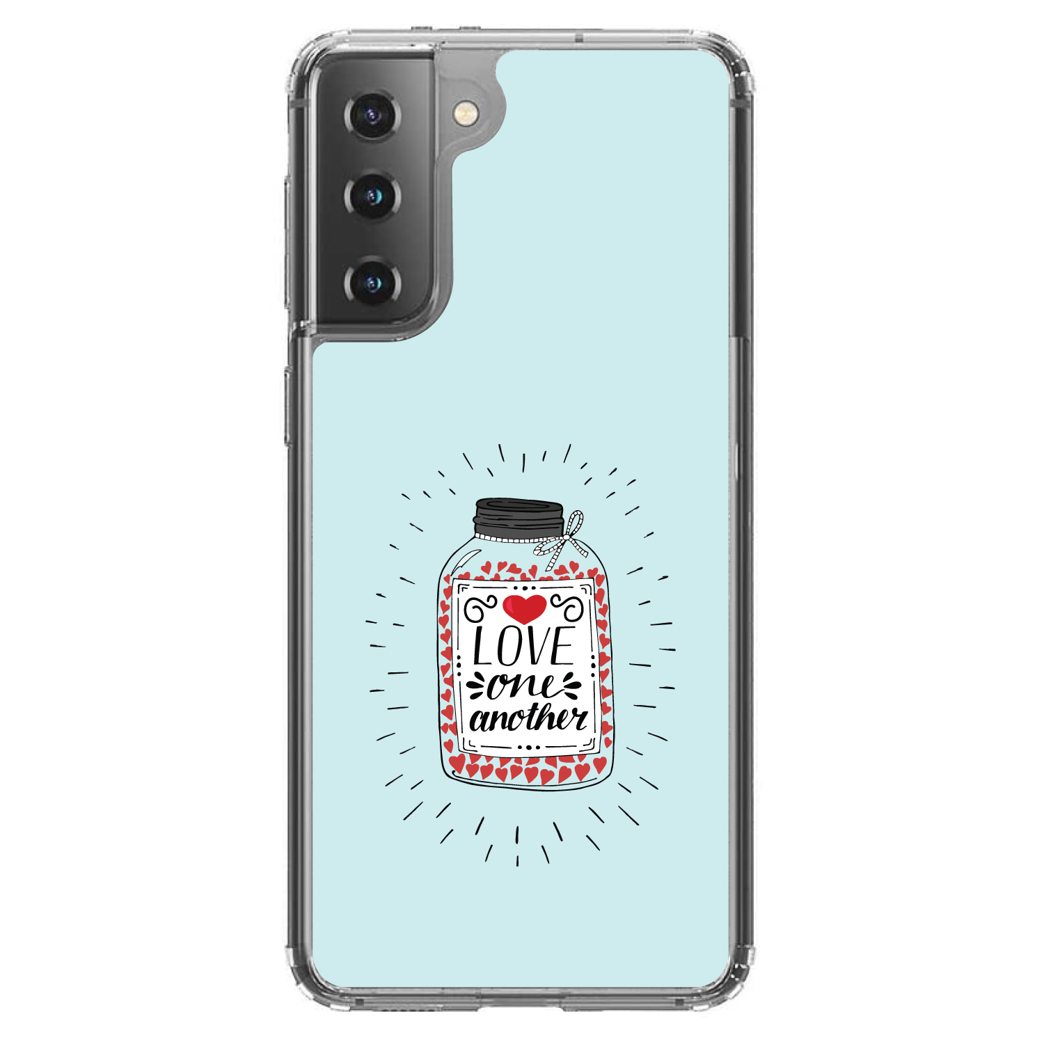 Clear Case für Galaxy S (Modell auswählen) Love One Another Herz / Glas - Bild 2 von 12