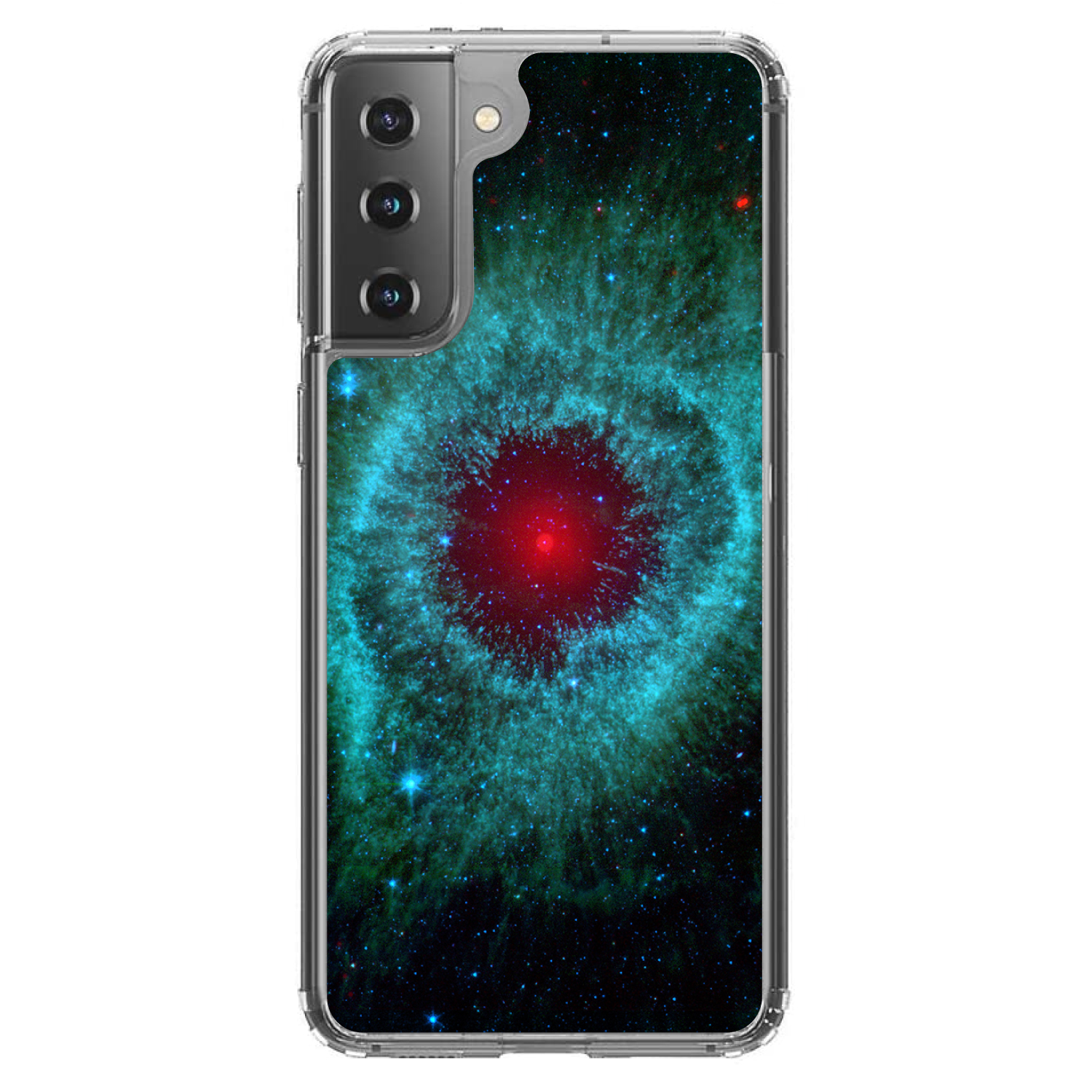 Funda Transparente para Galaxy S (Elige Modelo) Azul Teal Negro Helix Nebula - Imagen 2 de 12