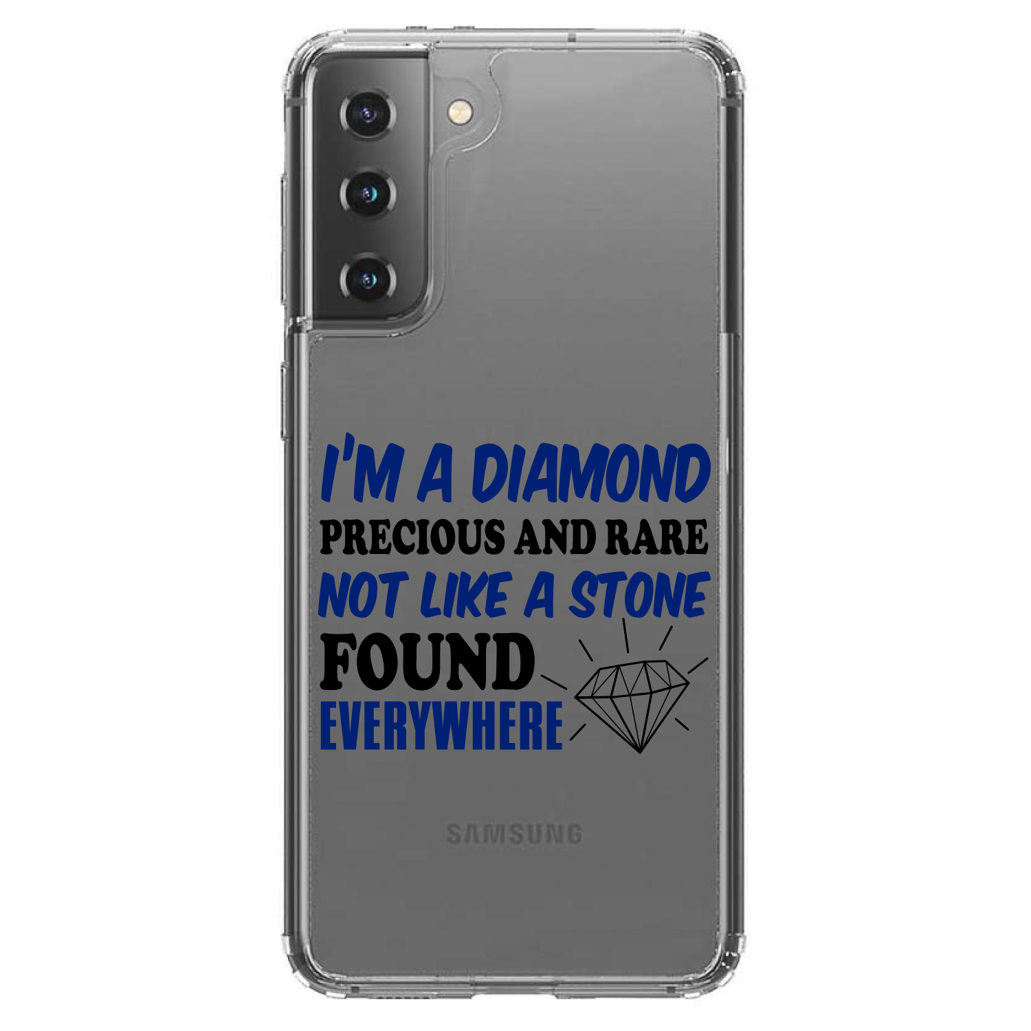Estuche transparente para Galaxy S (elige modelo) I'm a Diamond precioso raro no en todas partes - Imagen 2 de 12