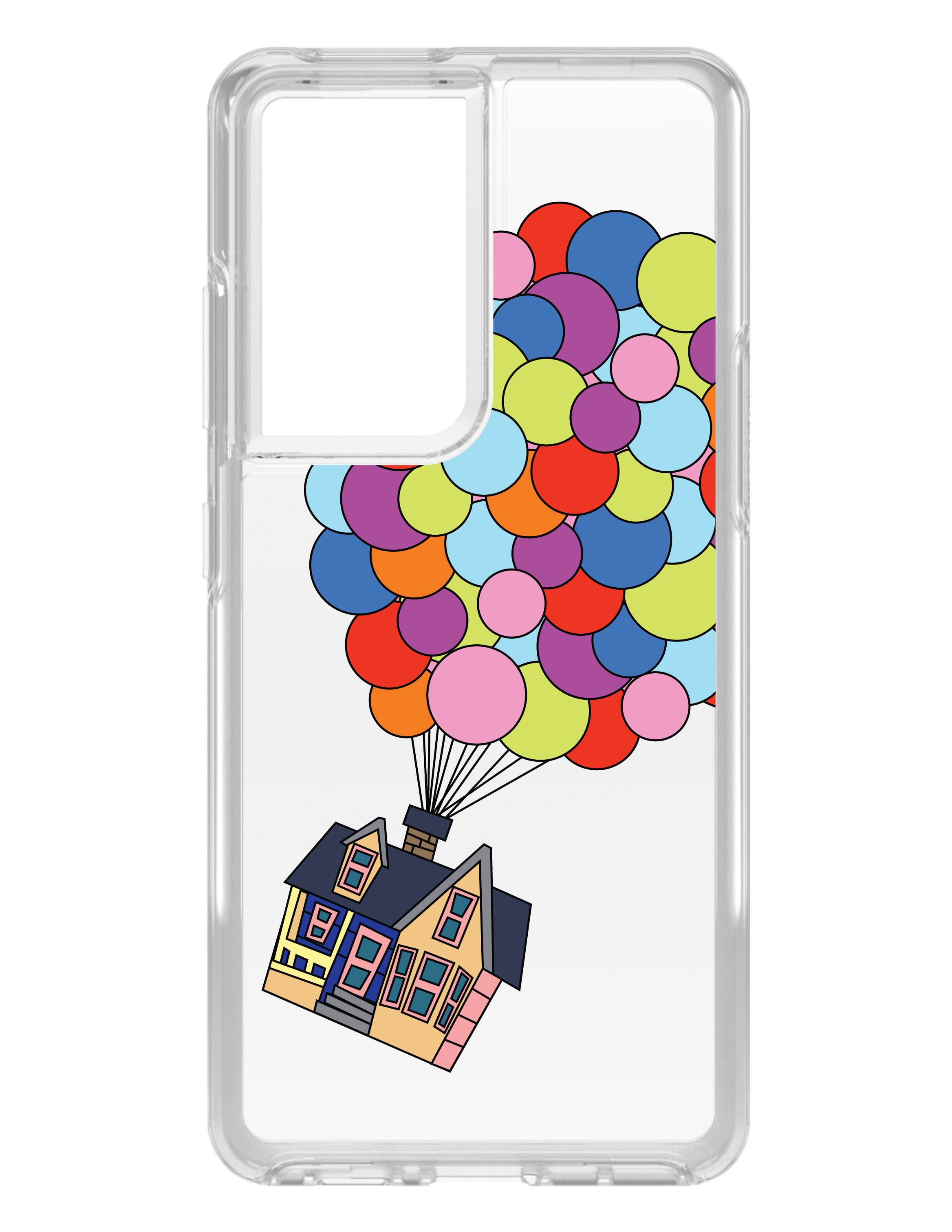Clear Case for Galaxy S (Pick Model) Balloons Lifting House - Picture 4 of 12