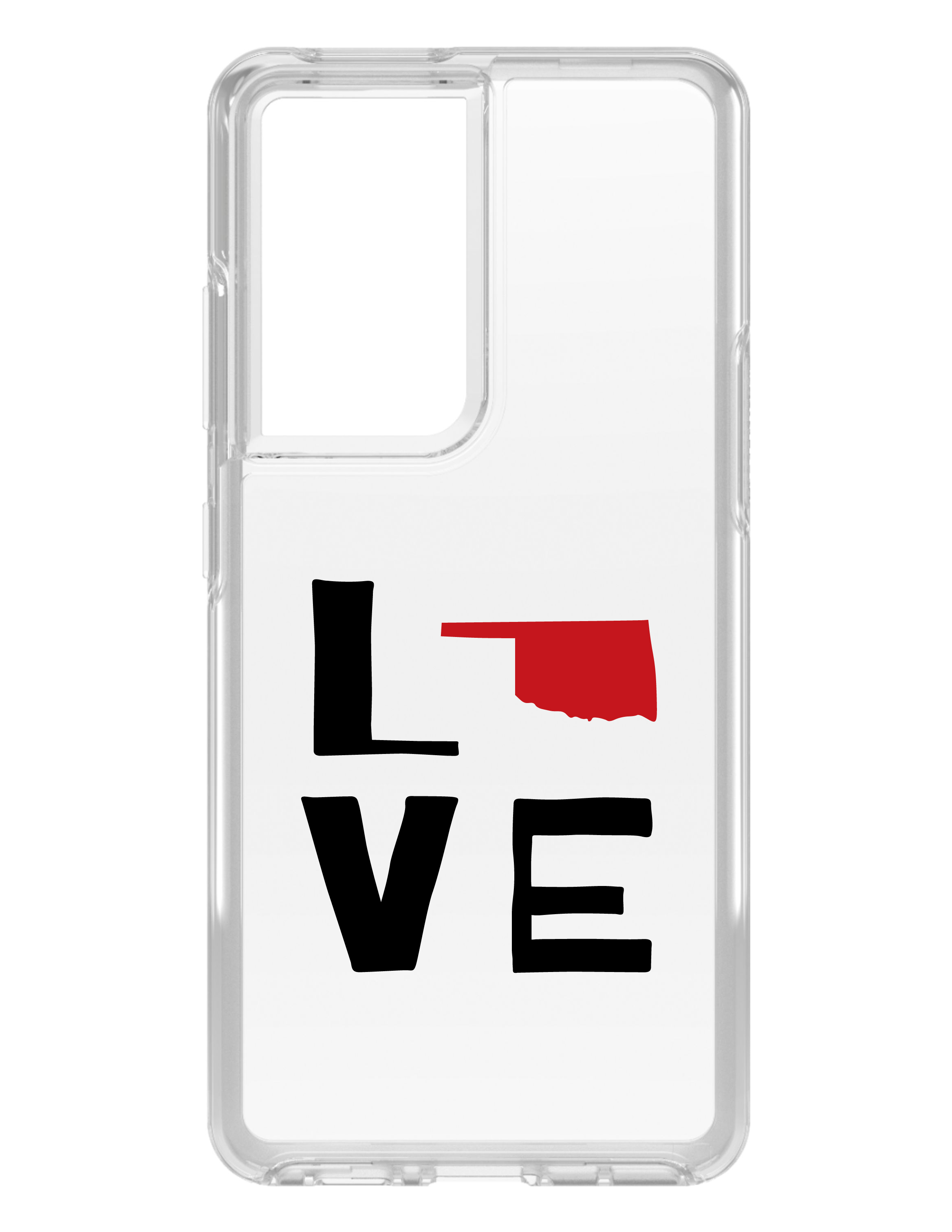 Funda Transparente para Galaxy S (Elige Modelo) Oklahoma Love Negra y Roja - Imagen 4 de 12