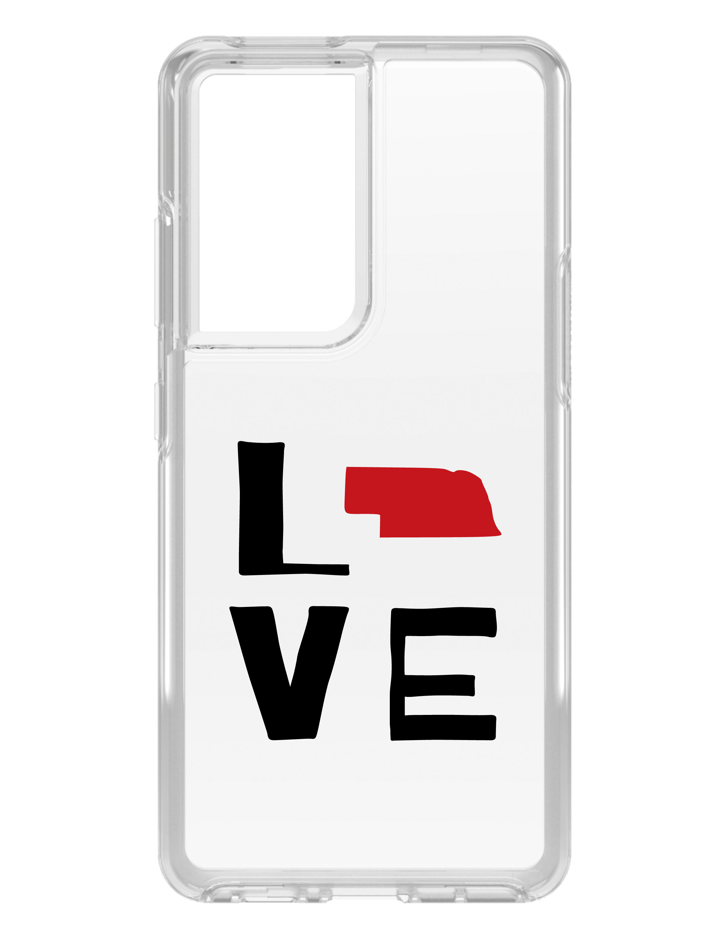Funda transparente para Galaxy S (elige modelo) Nebraska Love negra y roja - Imagen 4 de 12