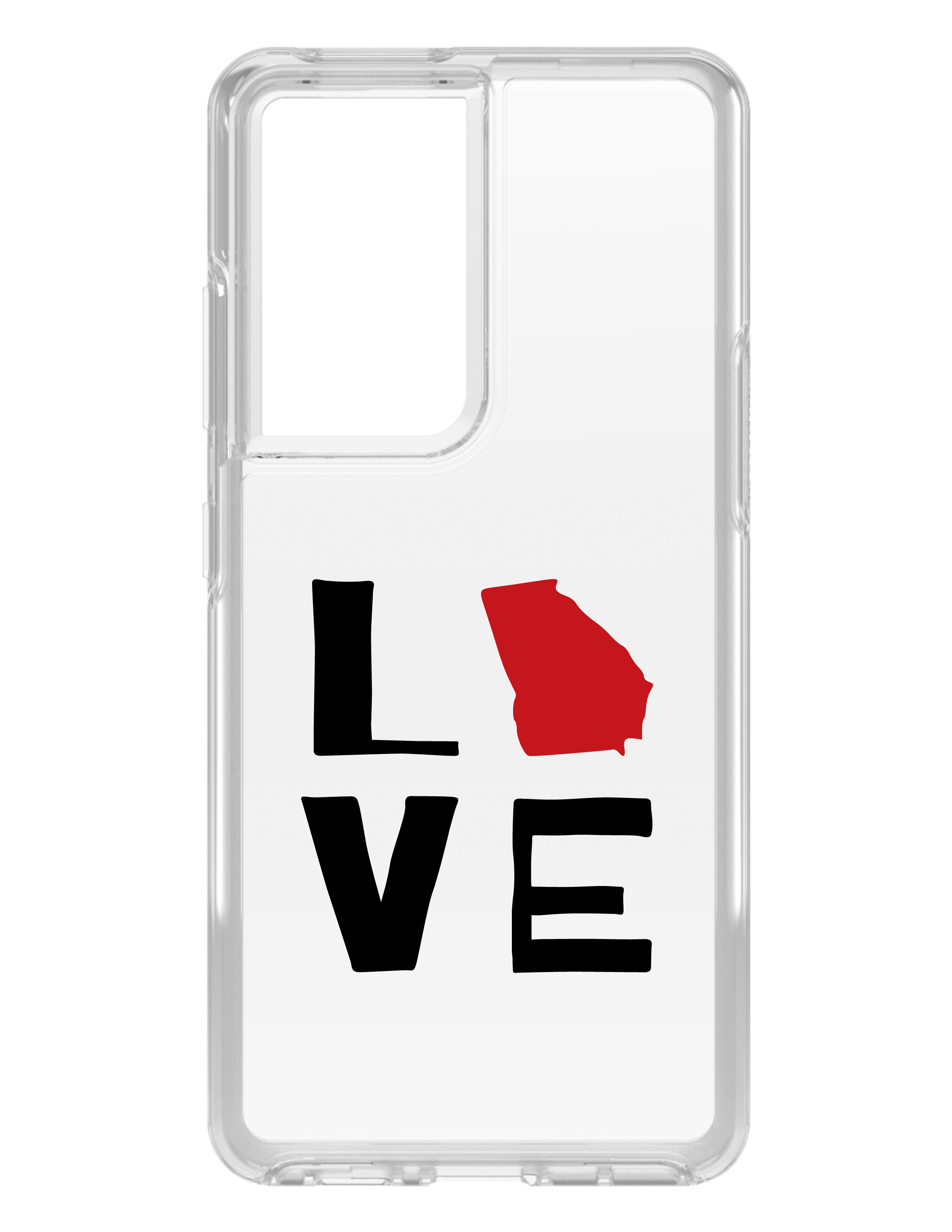 Clear Case for Galaxy S (Pick Model) Georgia Love Black & Red - Picture 4 of 12