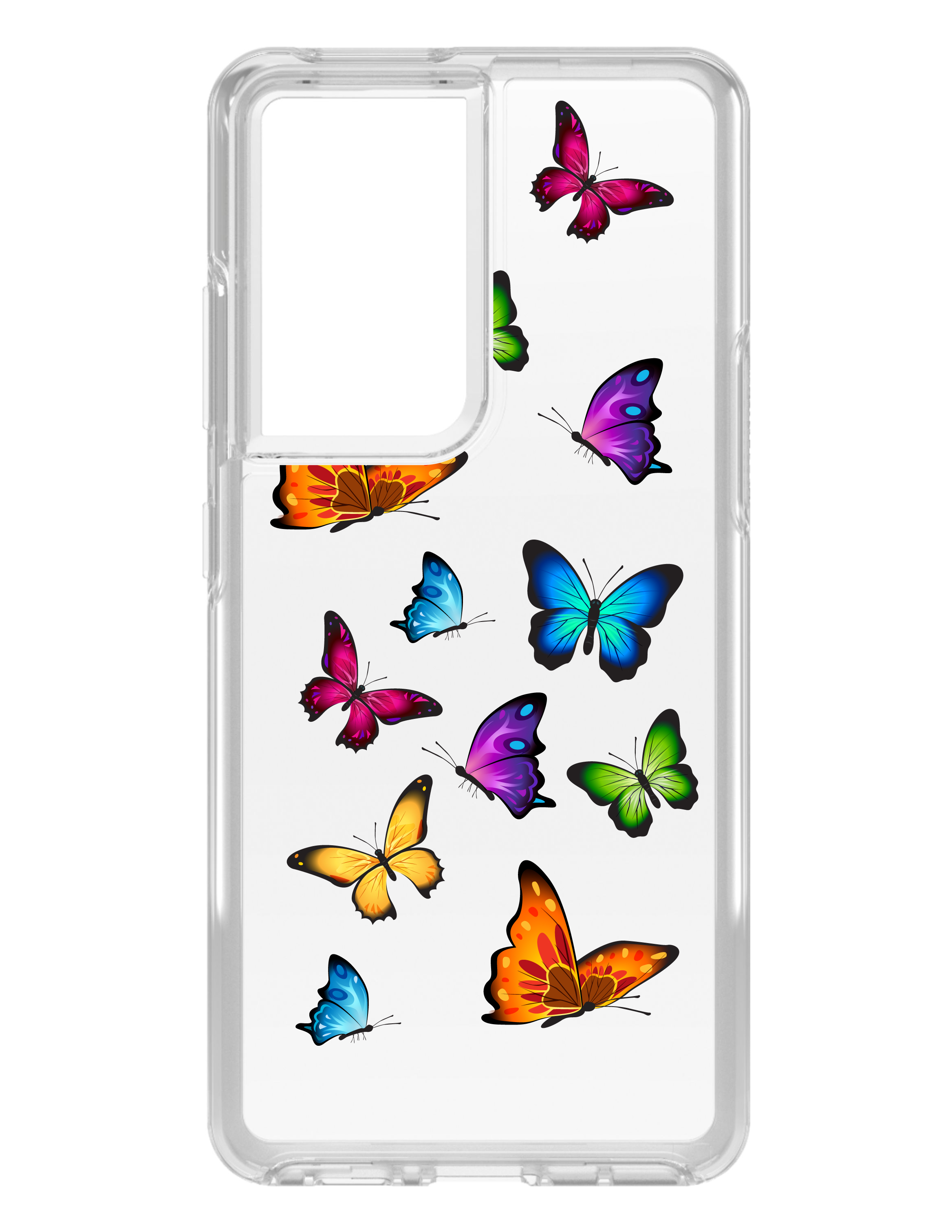 Clear Case for Galaxy S (Pick Model) Rainbow Butterflies Butterfly - Picture 4 of 12