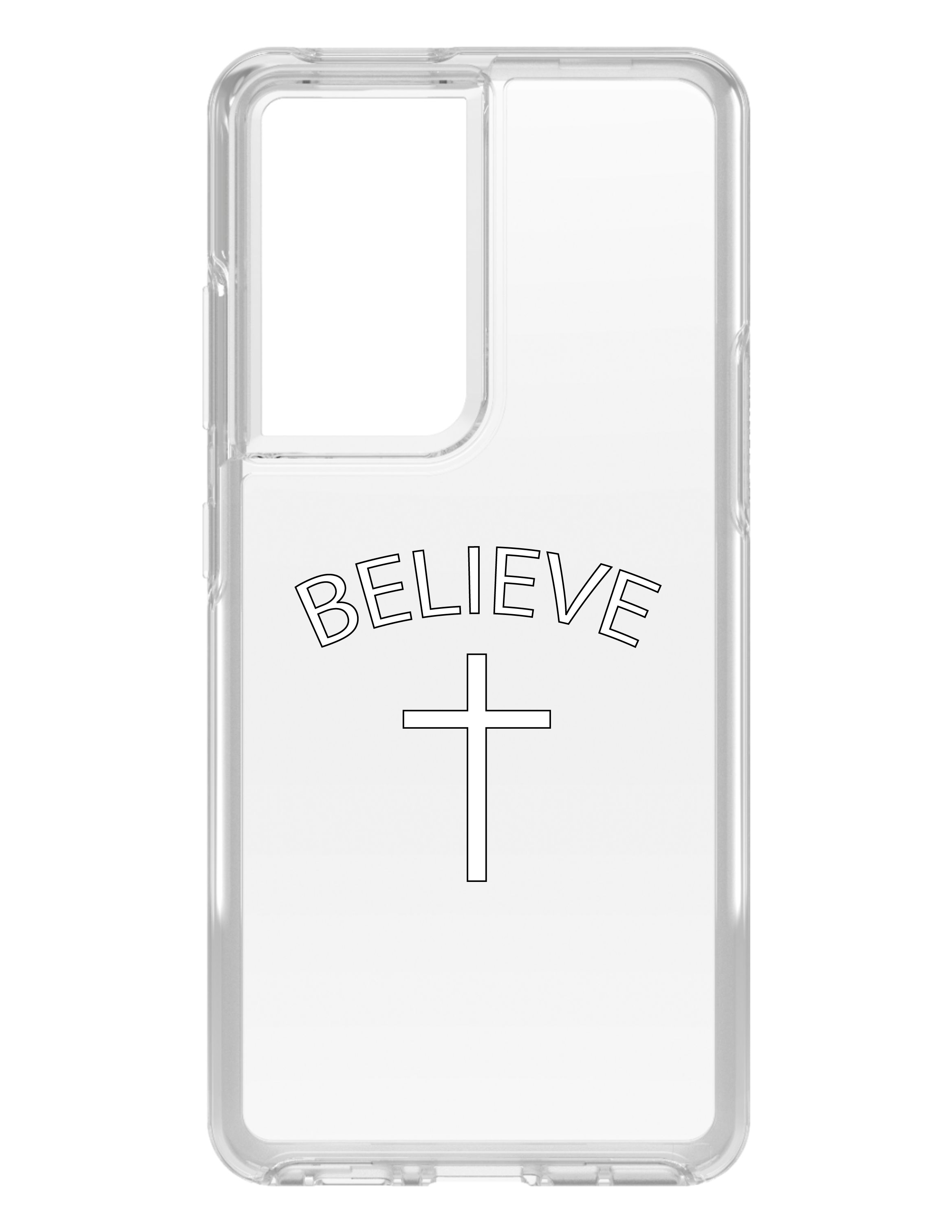 Durchsichtige Hülle für Galaxy S (Modell auswählen) BELIEVE Cross, Jesus - Bild 4 von 12