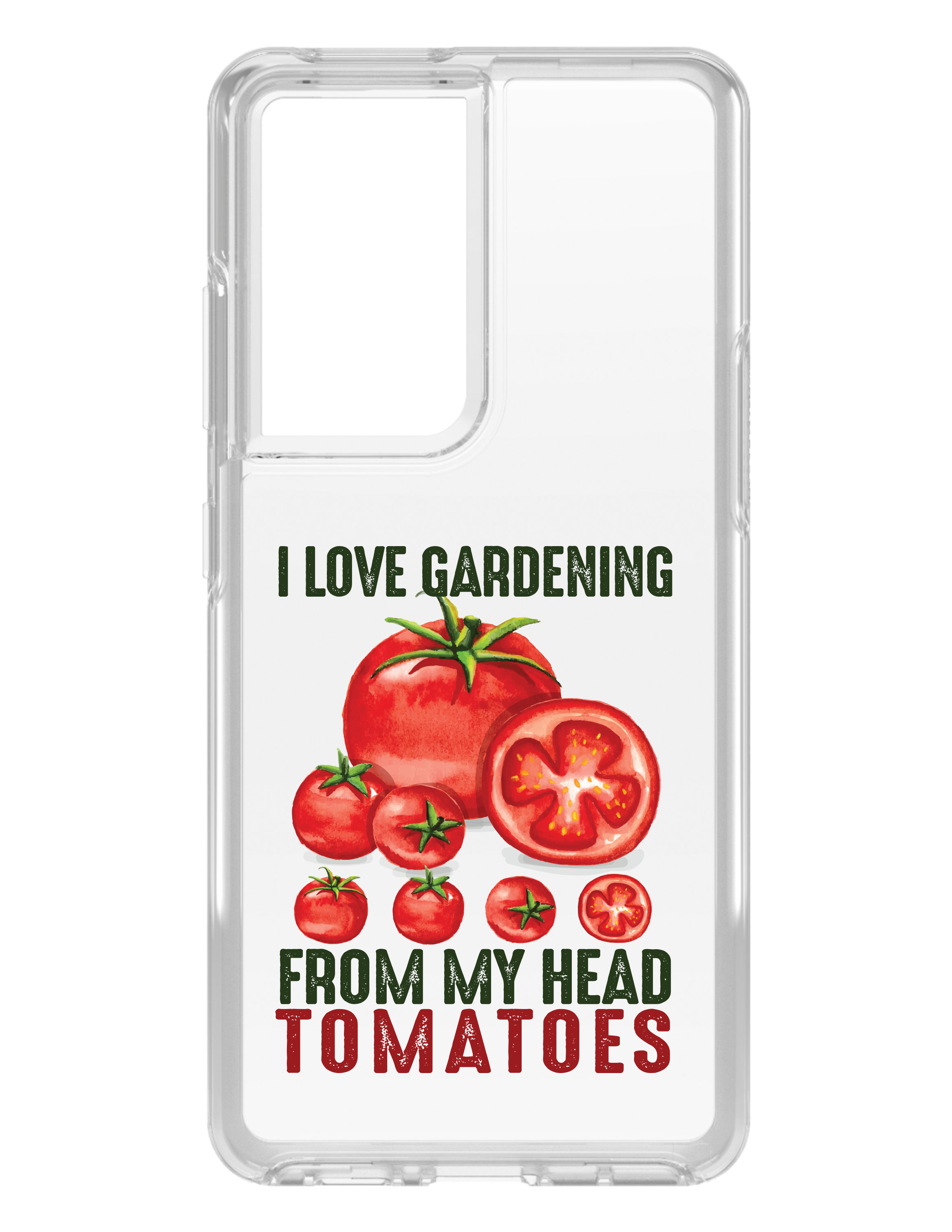 Funda Transparente para Galaxy S (Elige Modelo) I Love Gardening from My Head Tomatoes - Imagen 4 de 12