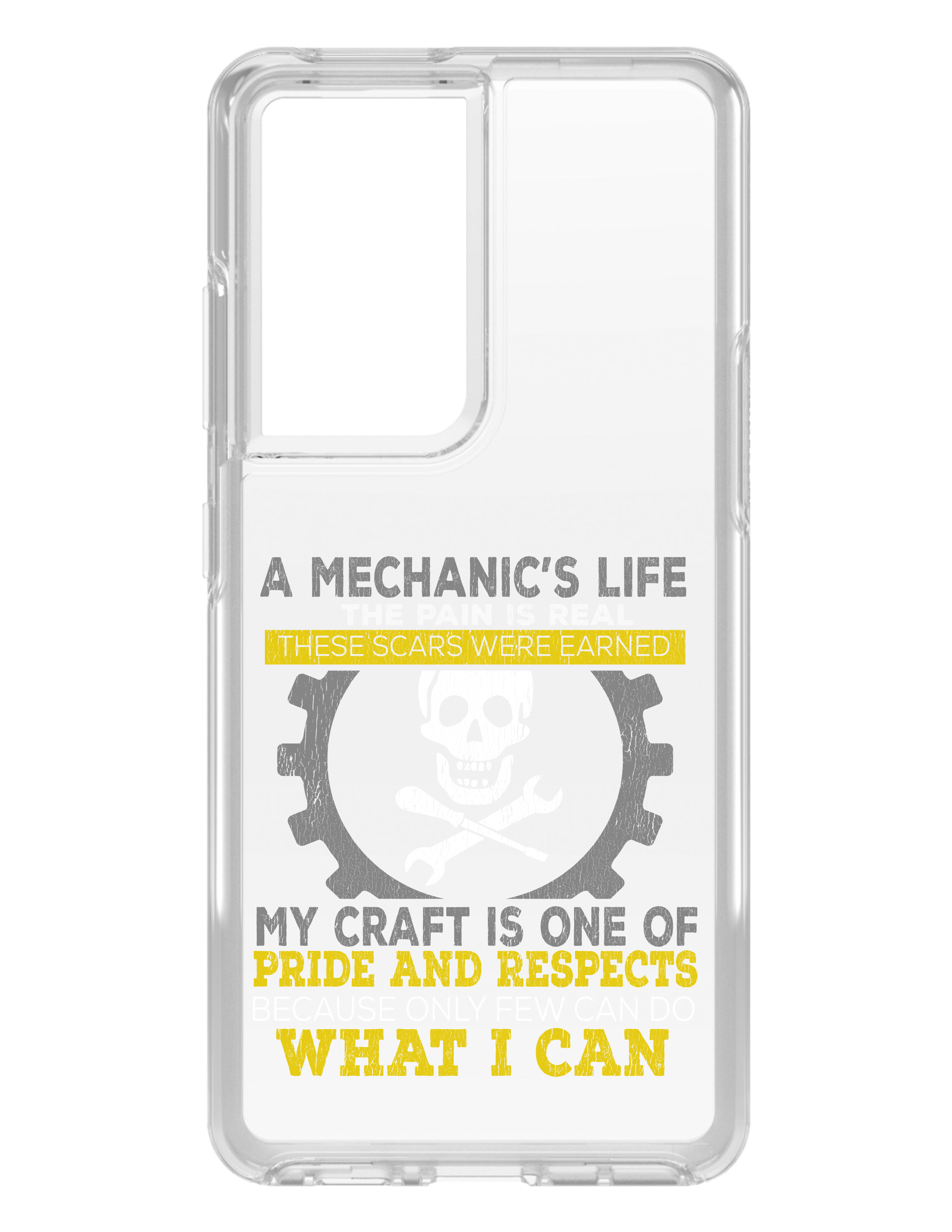 Clear Case for Galaxy S (Pick Model) Mechanic's Life Pain Is Real Pride Respect - Picture 4 of 12