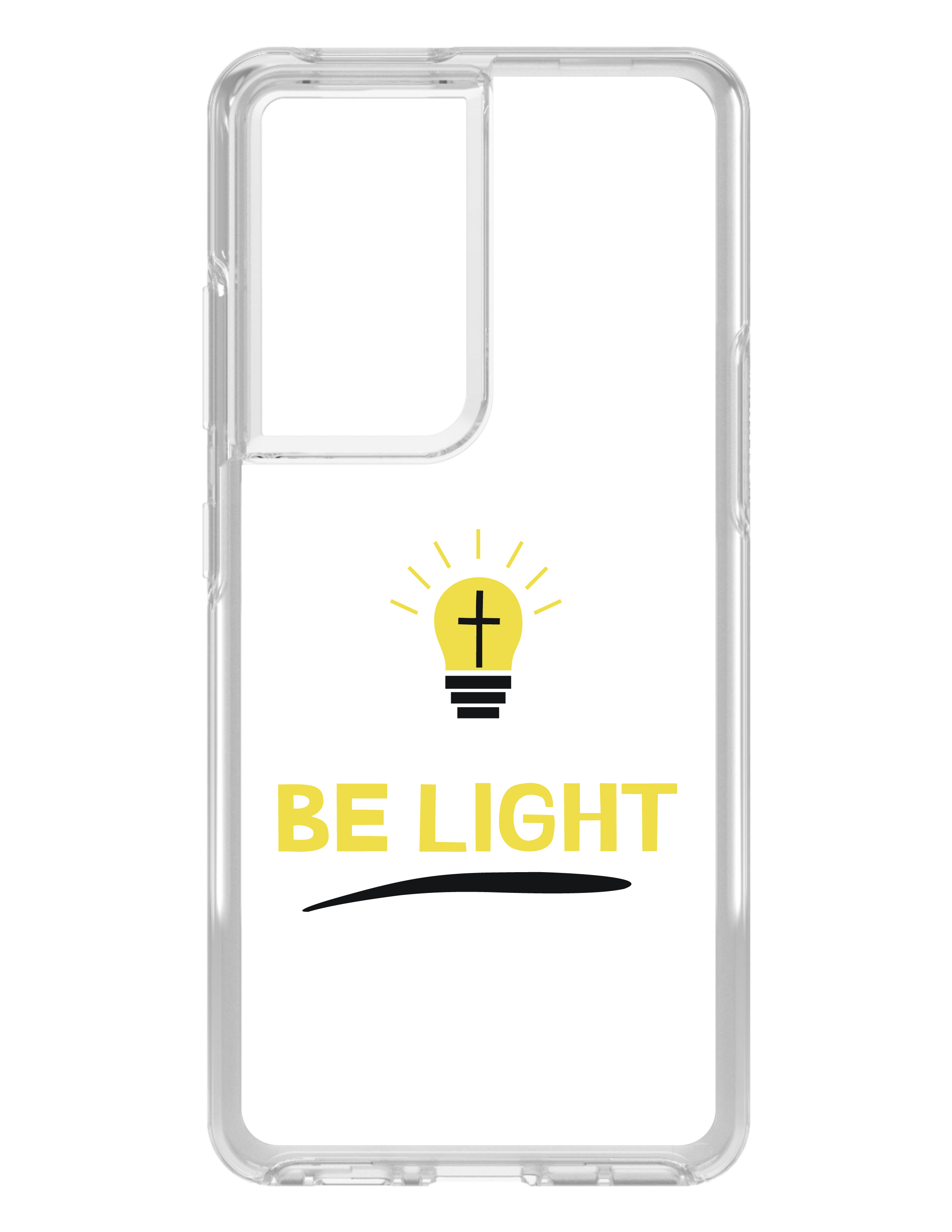 Clear Case for Galaxy S (Pick Model) BE LIGHT Cross in a Light Bulb - Picture 4 of 12