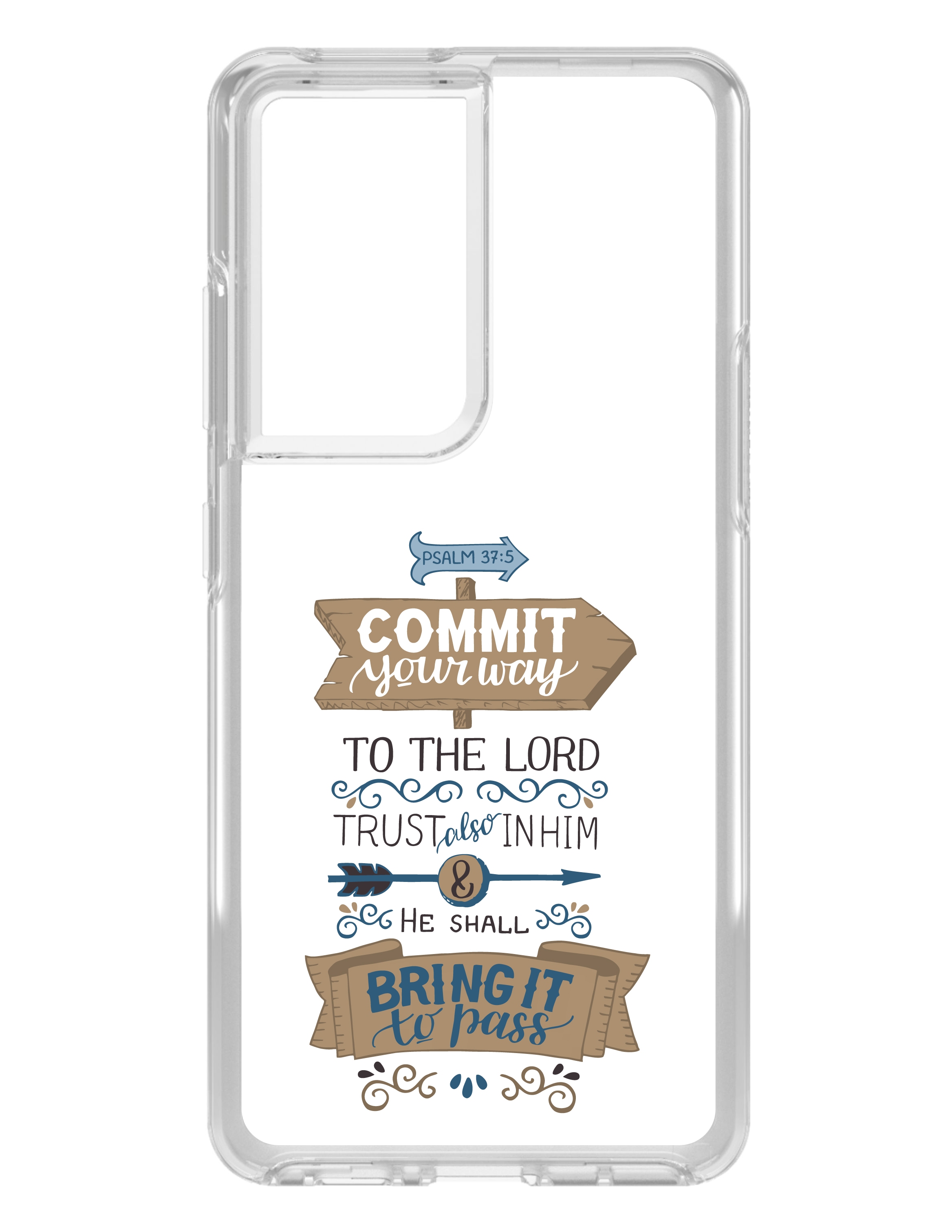 Clear Case for Galaxy S (Pick Model) Psalm 37:5 Commt Way to the Lord - Picture 4 of 12