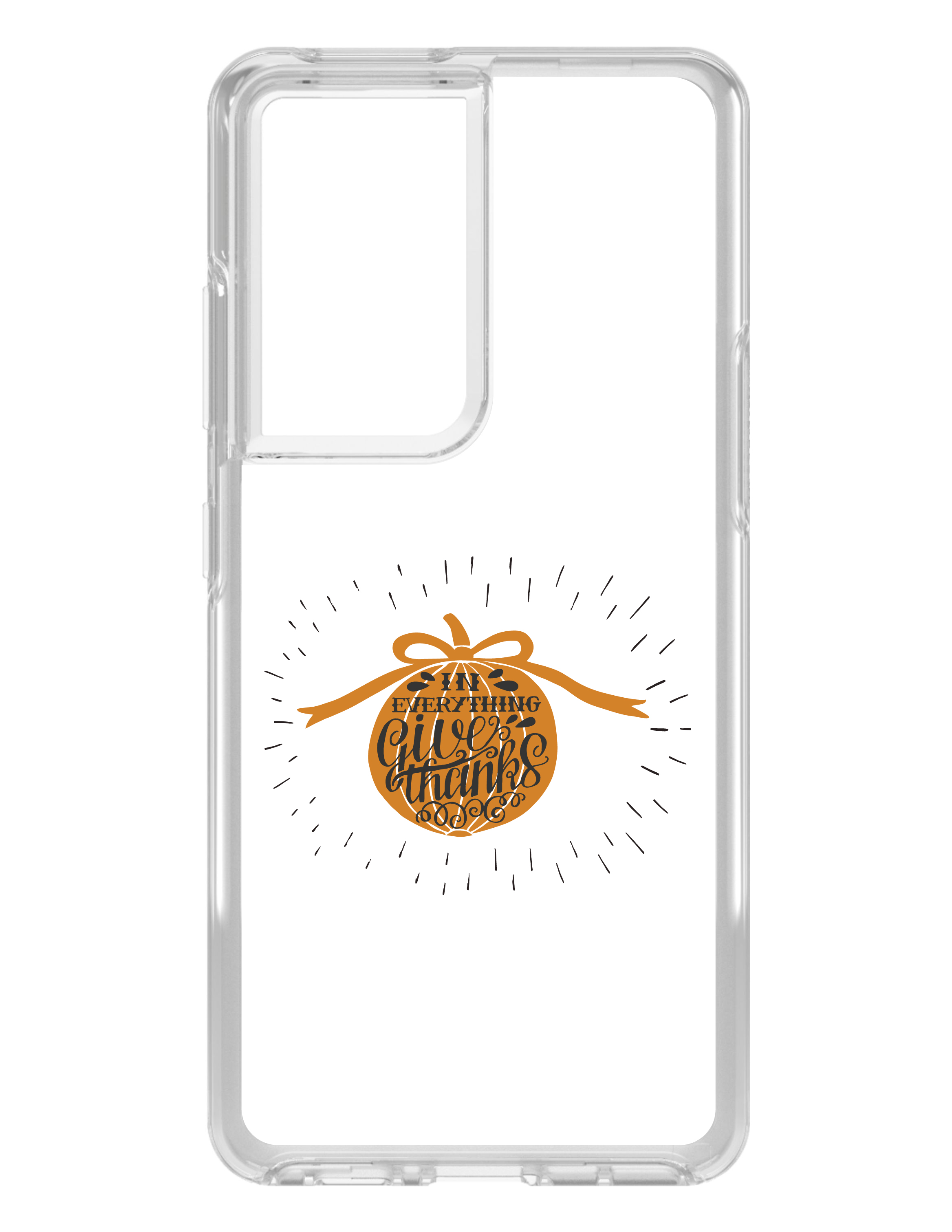 Clear Case for Galaxy S (Pick Model) Everything Thanks Orange White - Picture 4 of 12